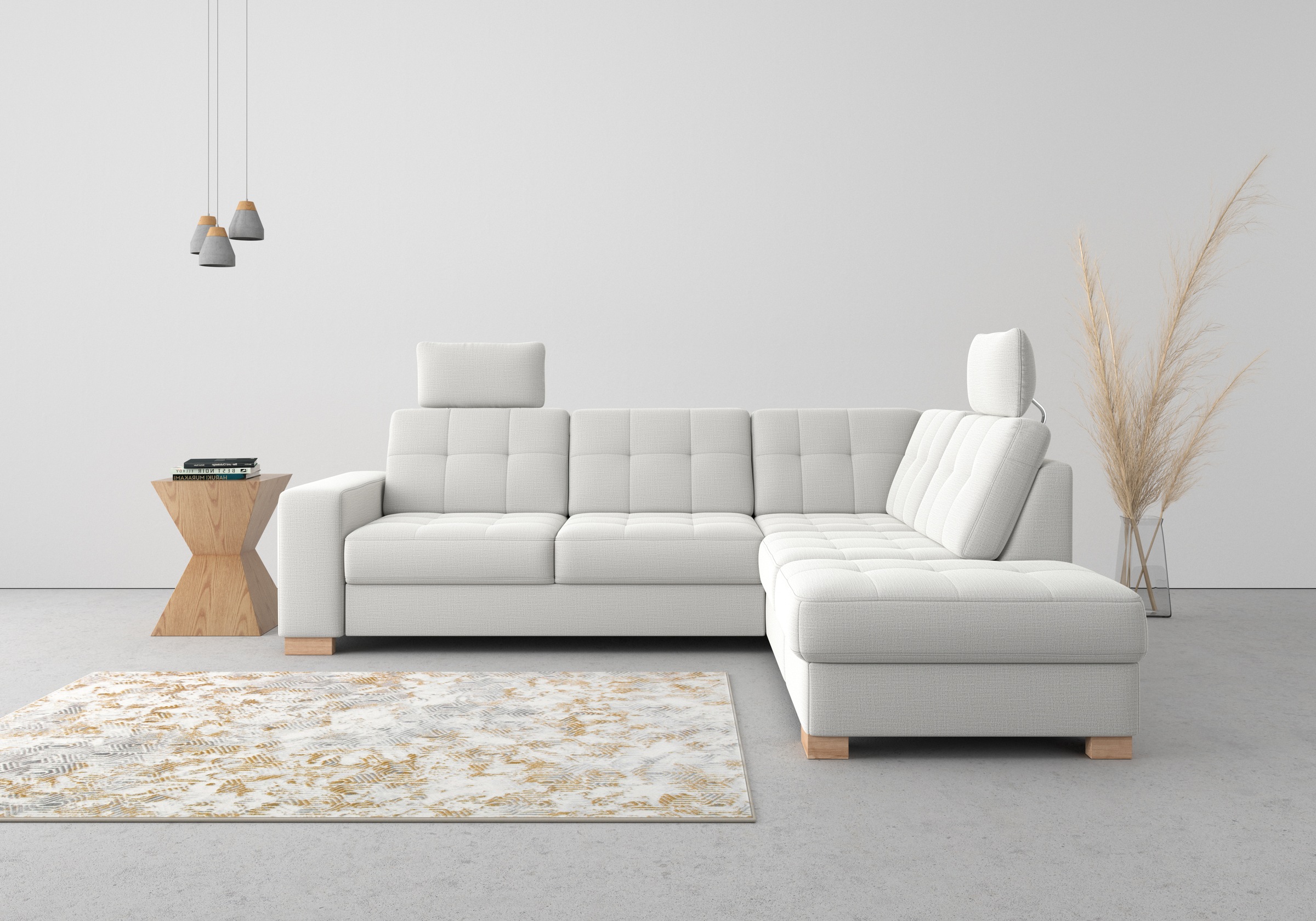 sit&more Ecksofa "Quincy L-Form" wahlweise mit Schlaffunktion und Bettkasten