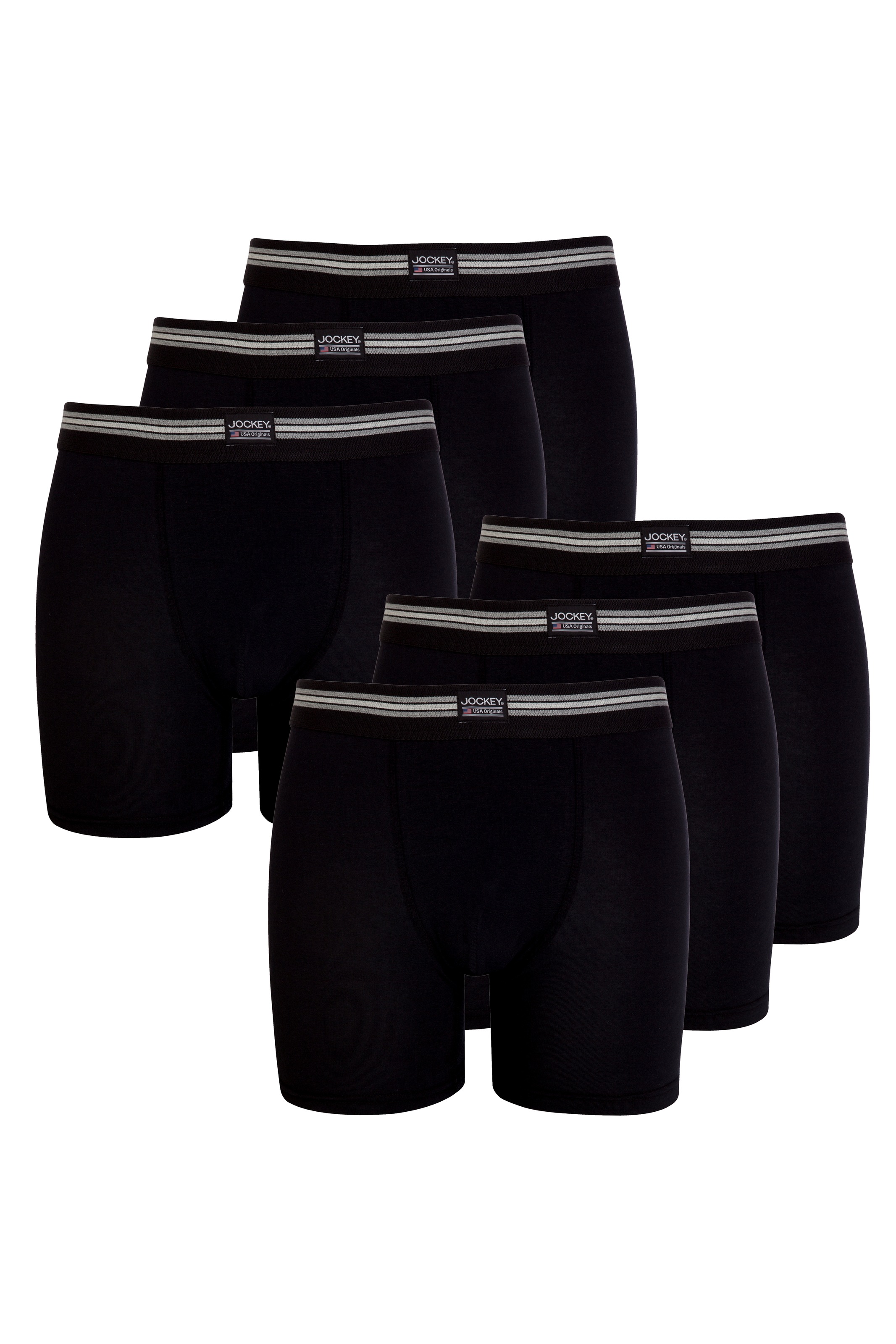 Jockey Langer Boxer "Cotton Stretch" 6er Pack, mit längerem Bein, mittlere günstig online kaufen