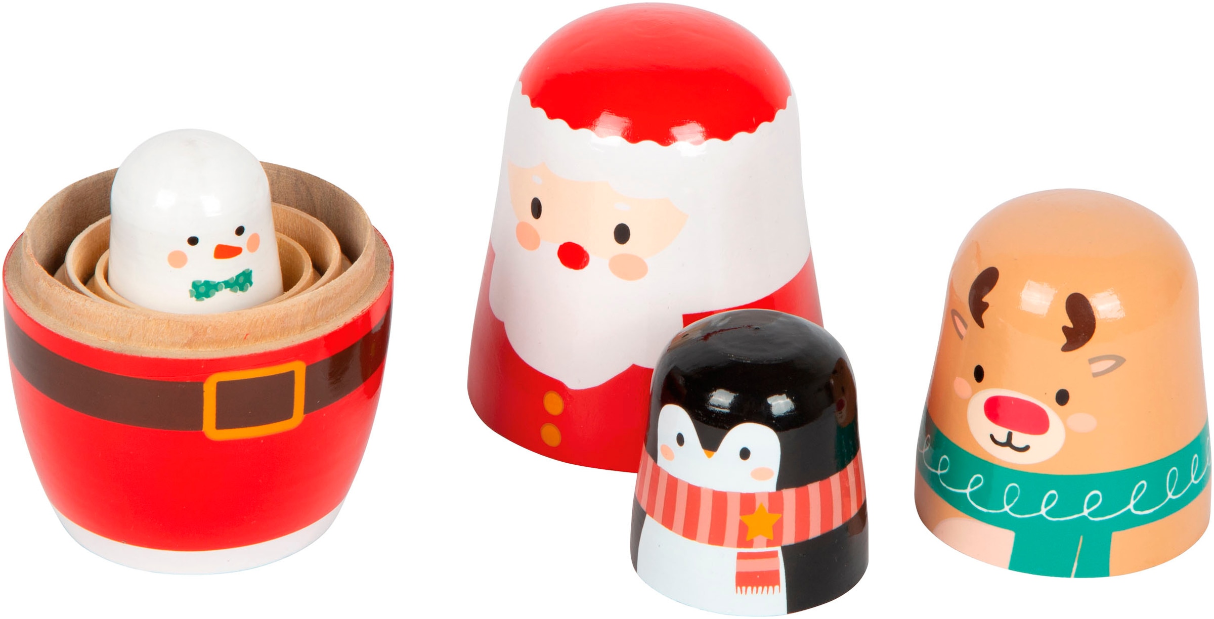 Small Foot Spielfigur »Matrjoschka Weihnachten«, (Set, 4 tlg.)