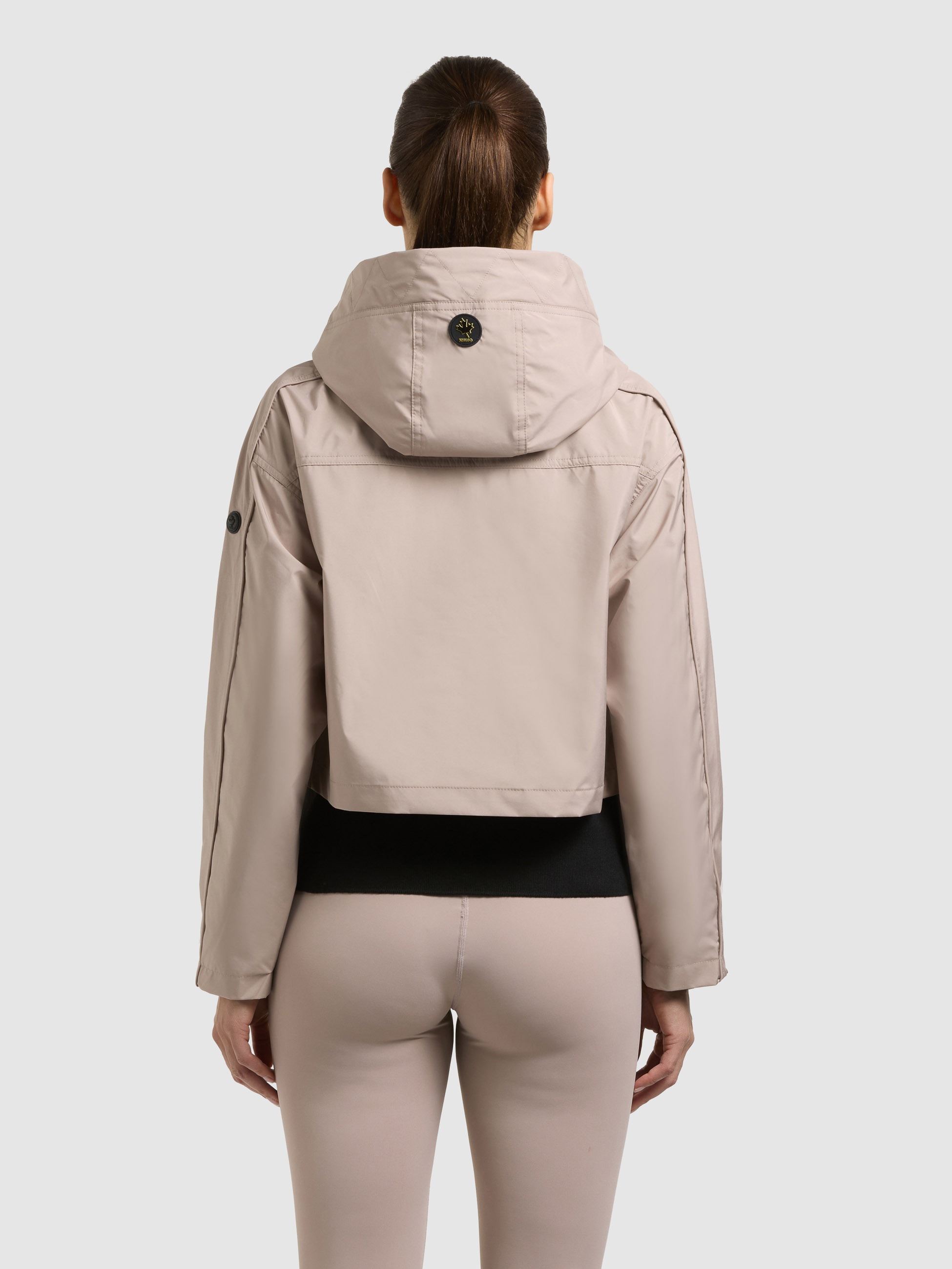 Khujo Amelia Women's Blouson Jacket Latte Beige Size L 3