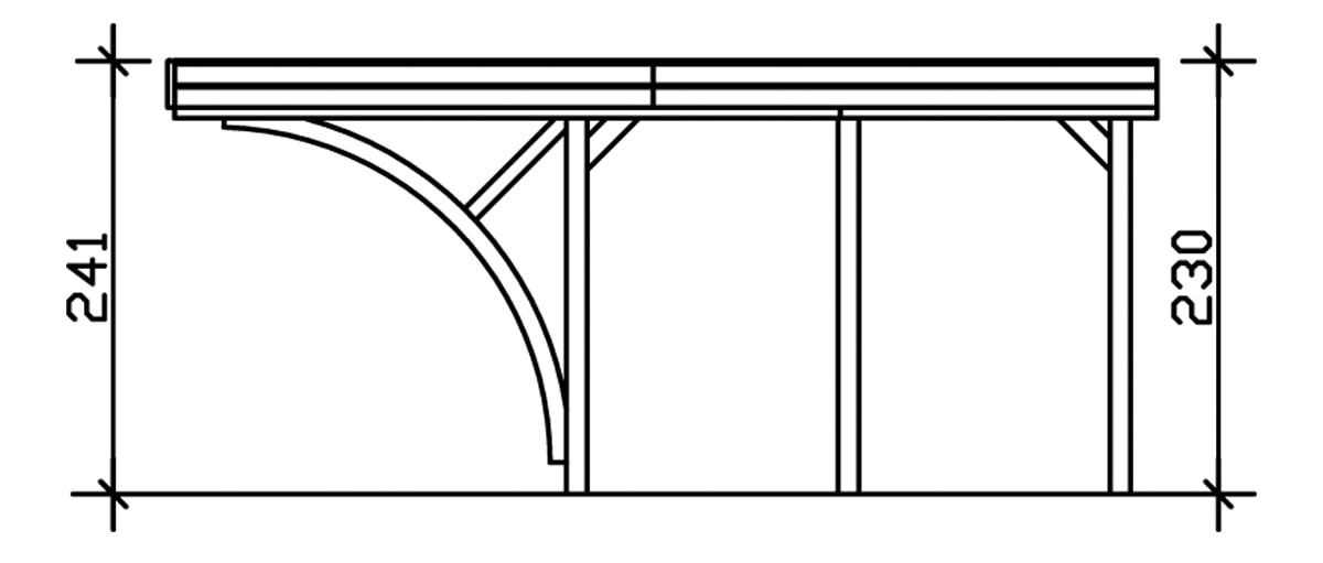 Skanholz Einzelcarport »Friesland 6«, 270 cm, braun