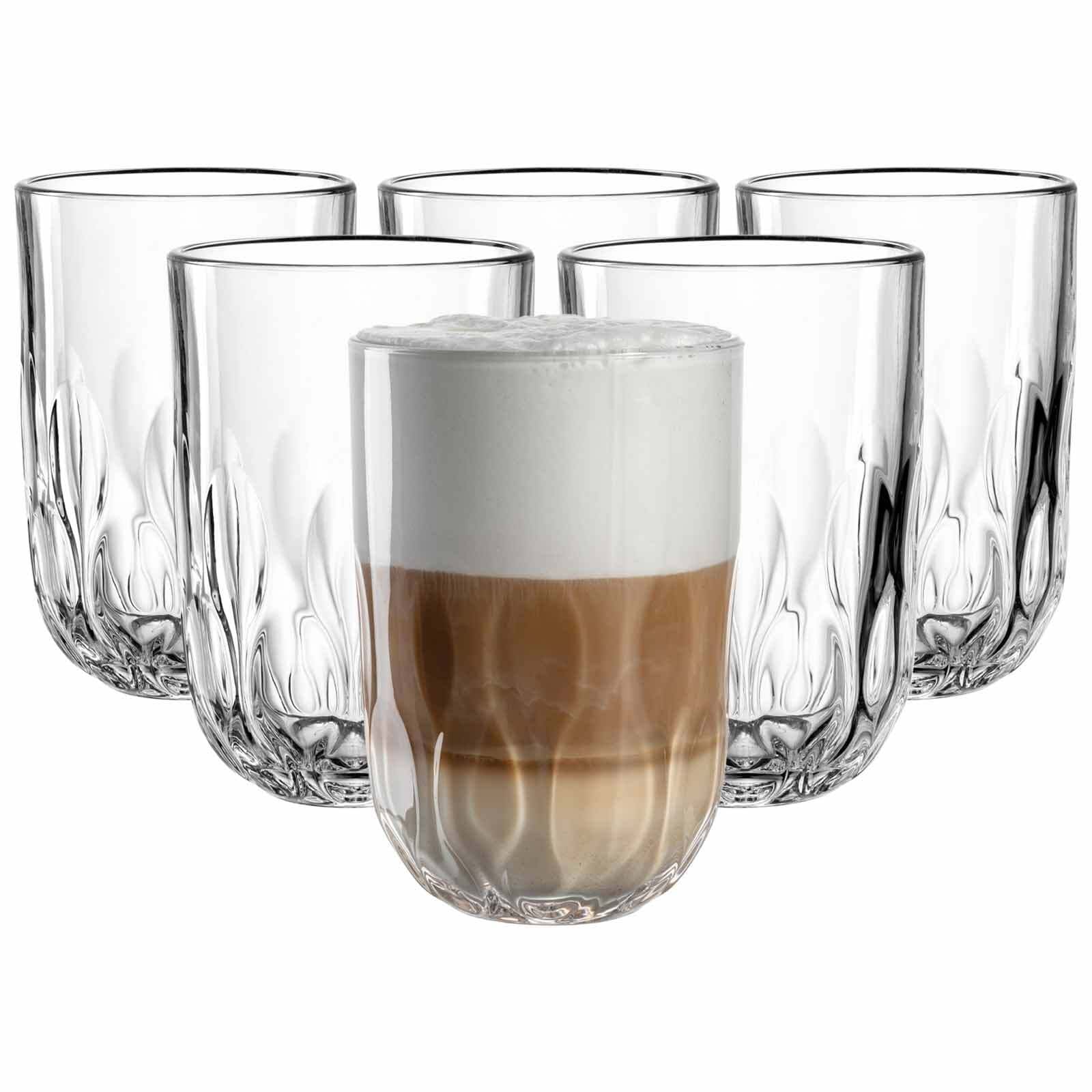 LEONARDO Latte-Macchiato-Glas "Latte Macchiato Gläser (3) Gocce 390 ml 6er günstig online kaufen