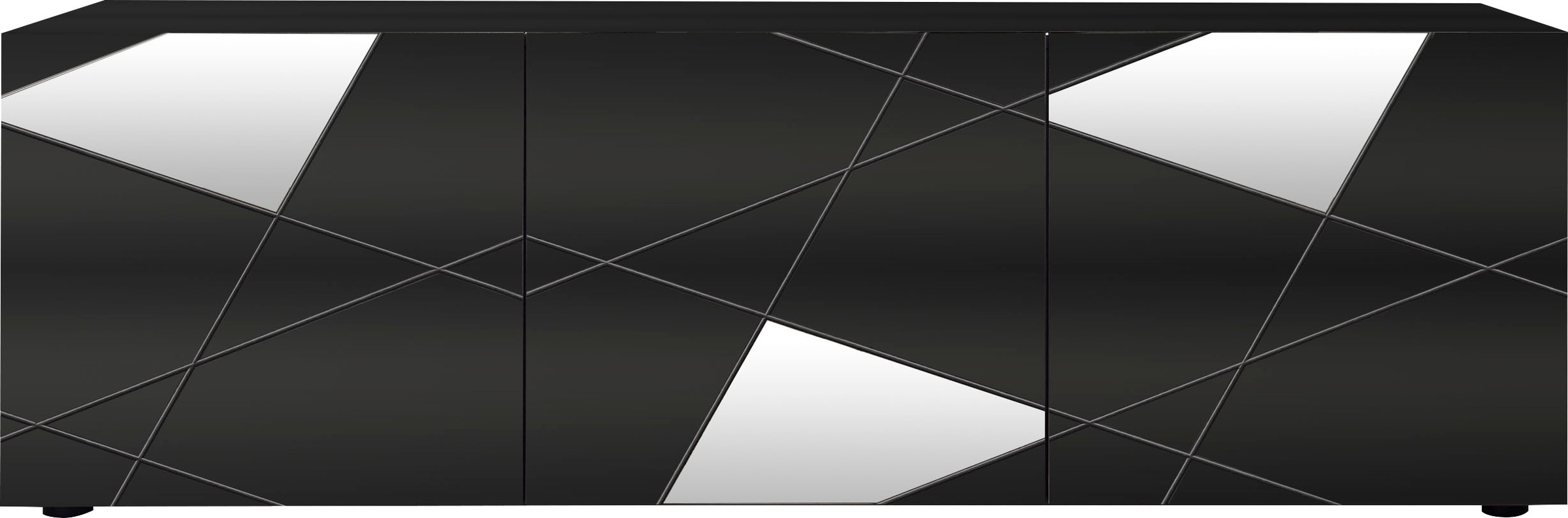 Home affaire Lowboard "Vittoria" Breite 181 cm, Front mit Siebdruck und Spi günstig online kaufen