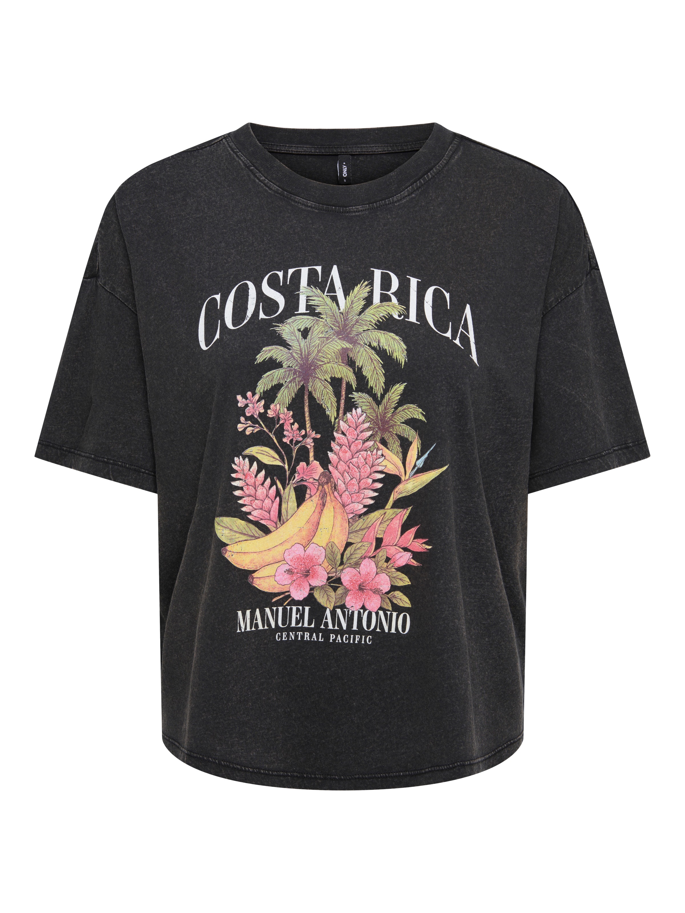 Only Kurzarmshirt "Onllucy Boxy S/S Top Jrs" Baumwolle, Rundhals