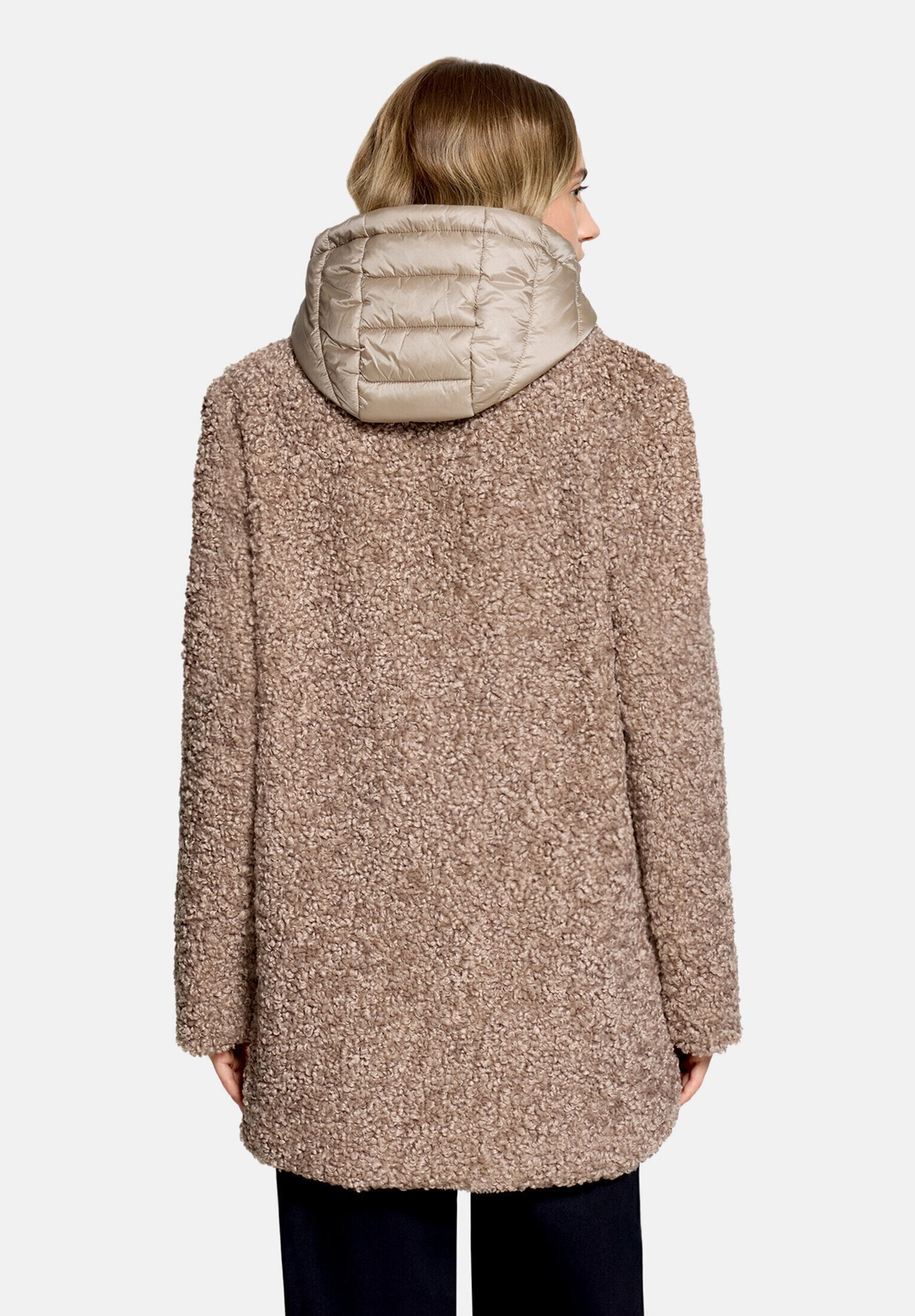 Amber & June Plüschjacke »Damen mit abnehmbarem Westenteil« mit Kapuze