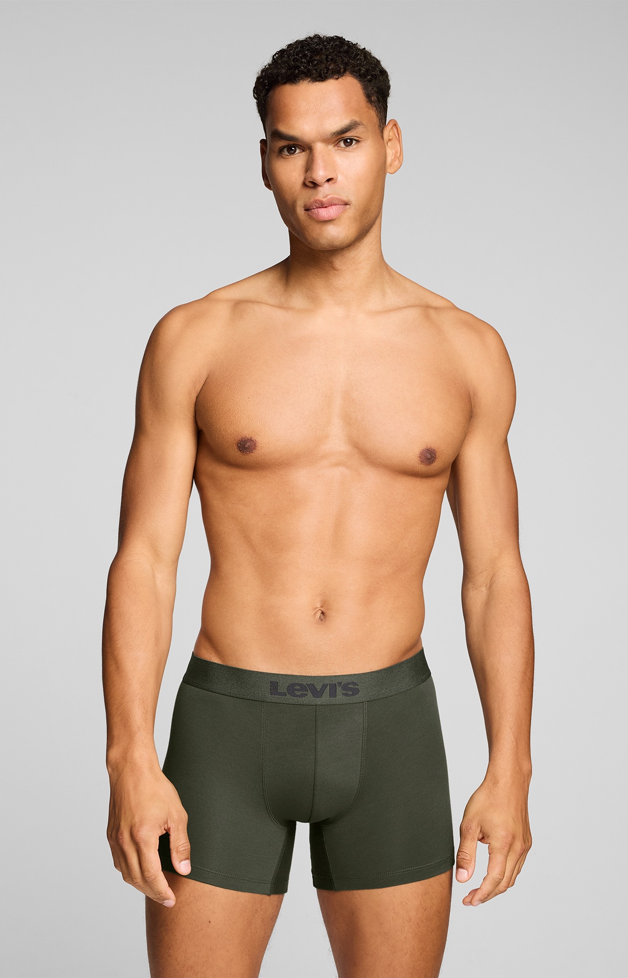Levi's® Boxer »LEVIS MEN MEL WB BOXER BRIEF« 3er Pack,  ohne Eingriff, tonaler Logobund, elastisch, Cotton-Mix