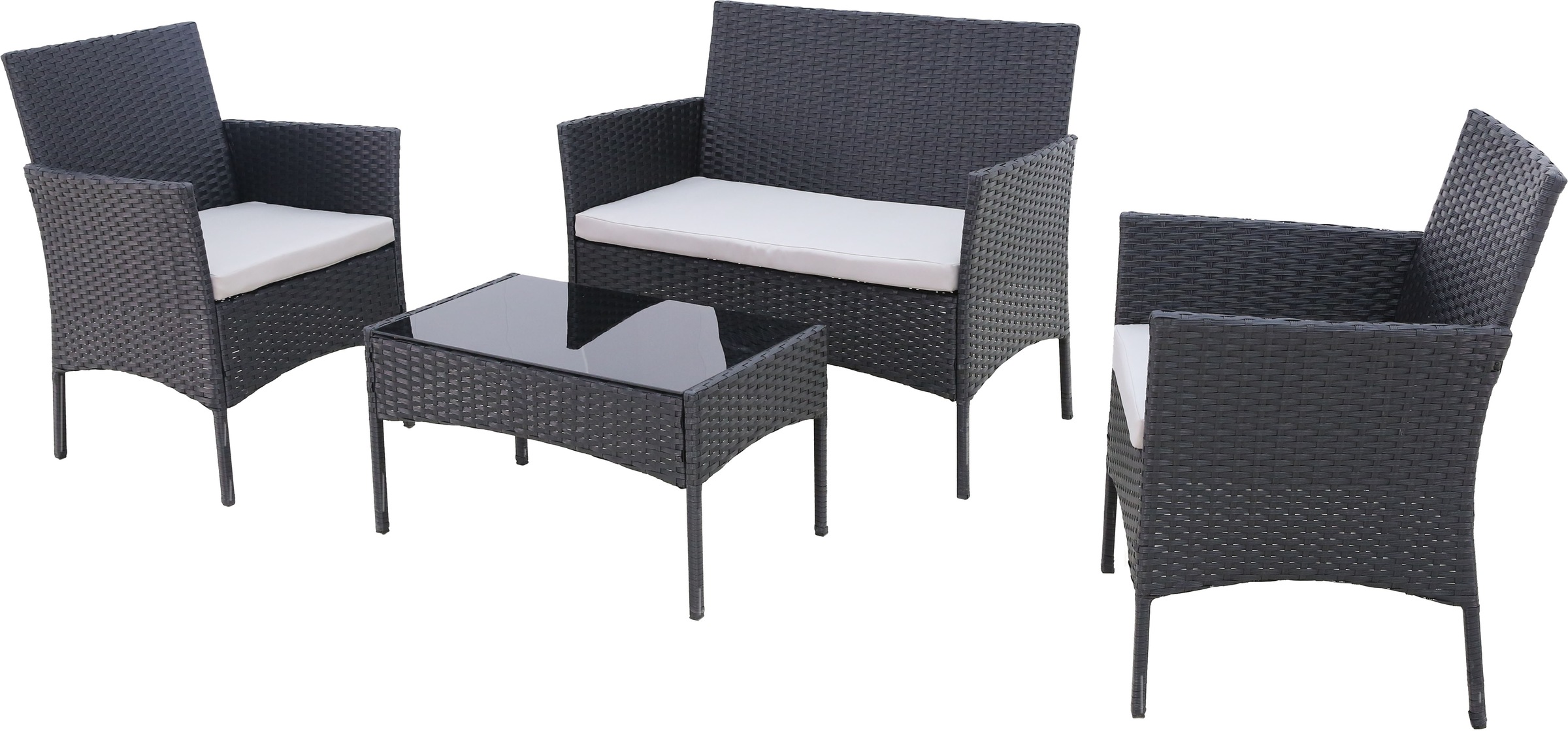 KONIFERA Gartenlounge-Set "Balkonset "Palma"" Set, 1x2er Sofa, 2 Sessel, Ti günstig online kaufen