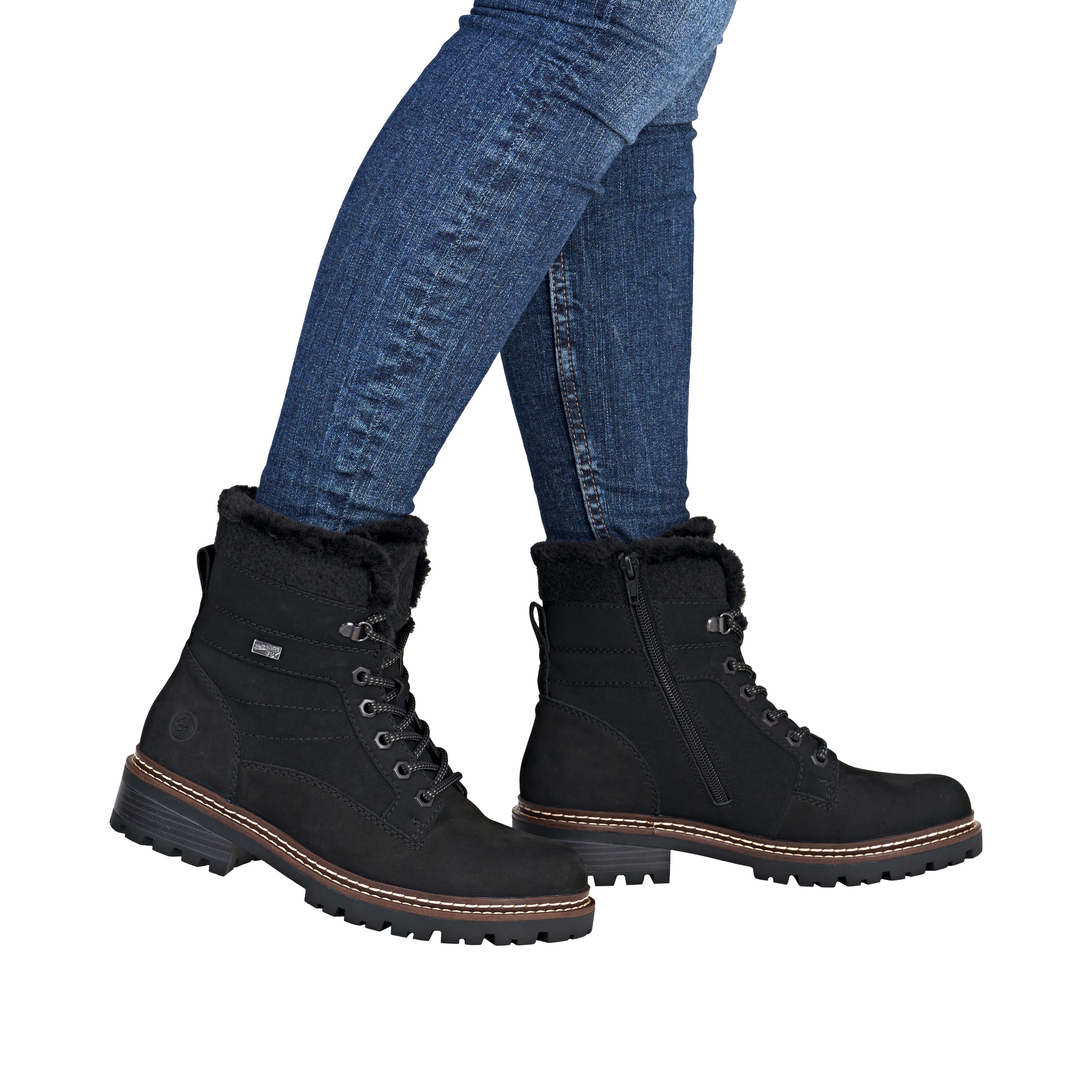 Remonte Winterstiefelette »Elisabeth Hurley-Collection«, Schnürboots mit wasserabweisender TEX-Membran und Fiber Grip