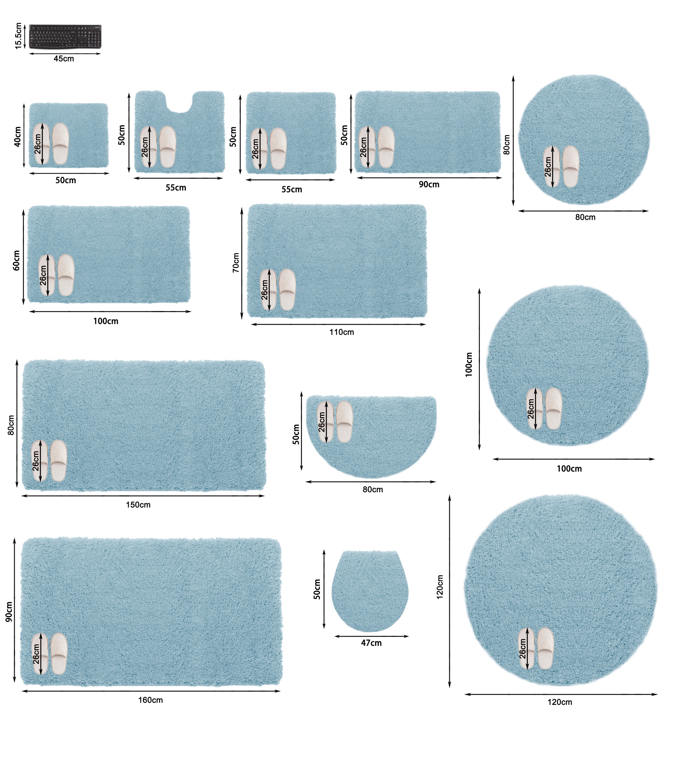 my home Badematte »Sanremo, Badvorleger, Badezimmer Teppich, sehr weich« Höhe 30 mm rutschhemmend beschichtet fußbodenheizungsgeeignet | schnell trocknend Badteppich, unifarben, rechteckig, rund & als 3-tlg. Set erhältlich