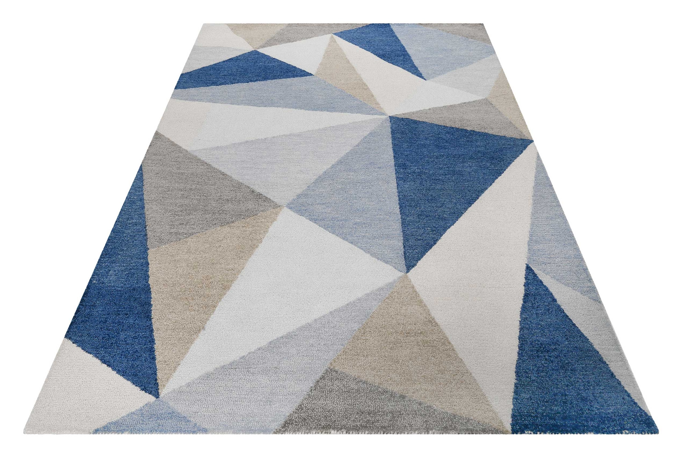 Wecon home Teppich »Next Time 2.0«, rechteckig, modern, handgefertigt, geometrisches Design für Wohn-, Schlafzimmer