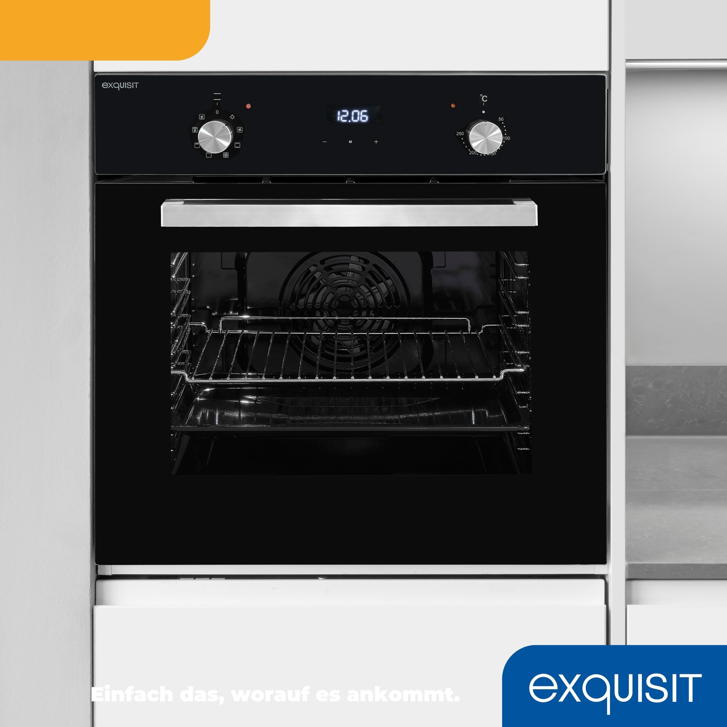 exquisit Einbaubackofen  »EBE 657-2H sw«