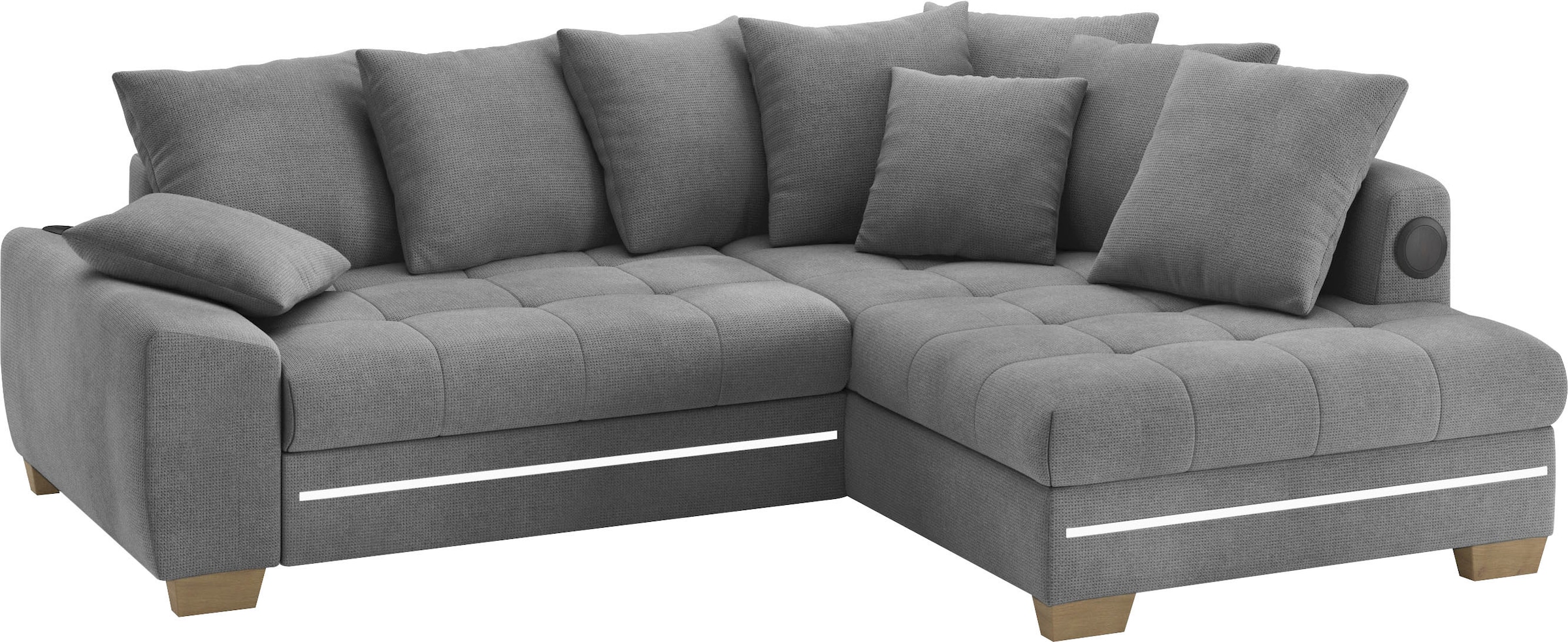 Mr. Couch Ecksofa "Nikita II, L-Form", mit Kaltschaum, RGB-LED, Soundsystem günstig online kaufen