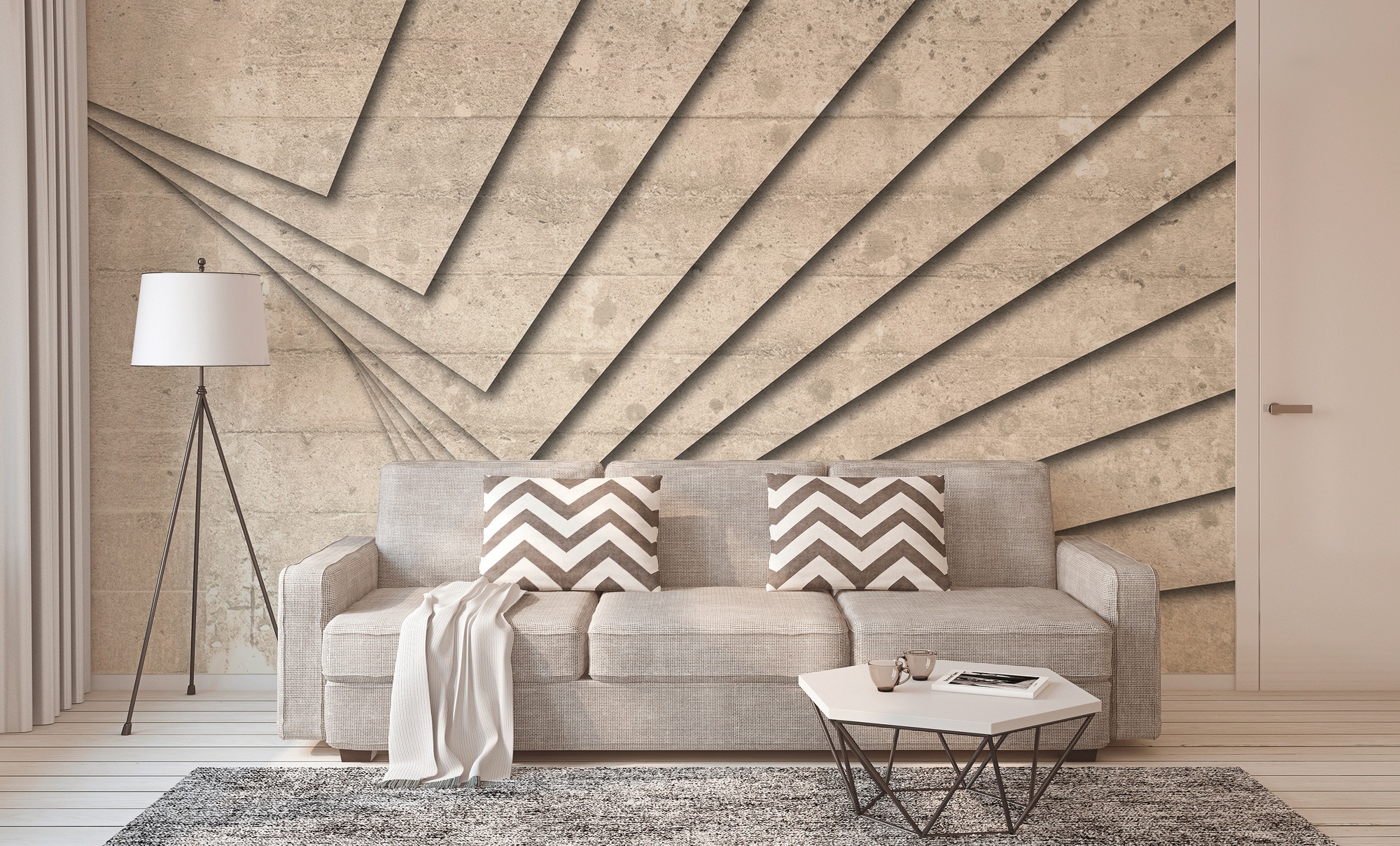 Architects Paper Fototapete »Atelier 47 Concrete Art 2«, Steinoptik, Vlies, Wand, Schräge, Decke