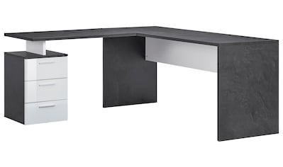 Eckschreibtisch »New Selina«, Schreibtisch mit 3 Schubkästen, Maße 180/100x60x75 cm,...