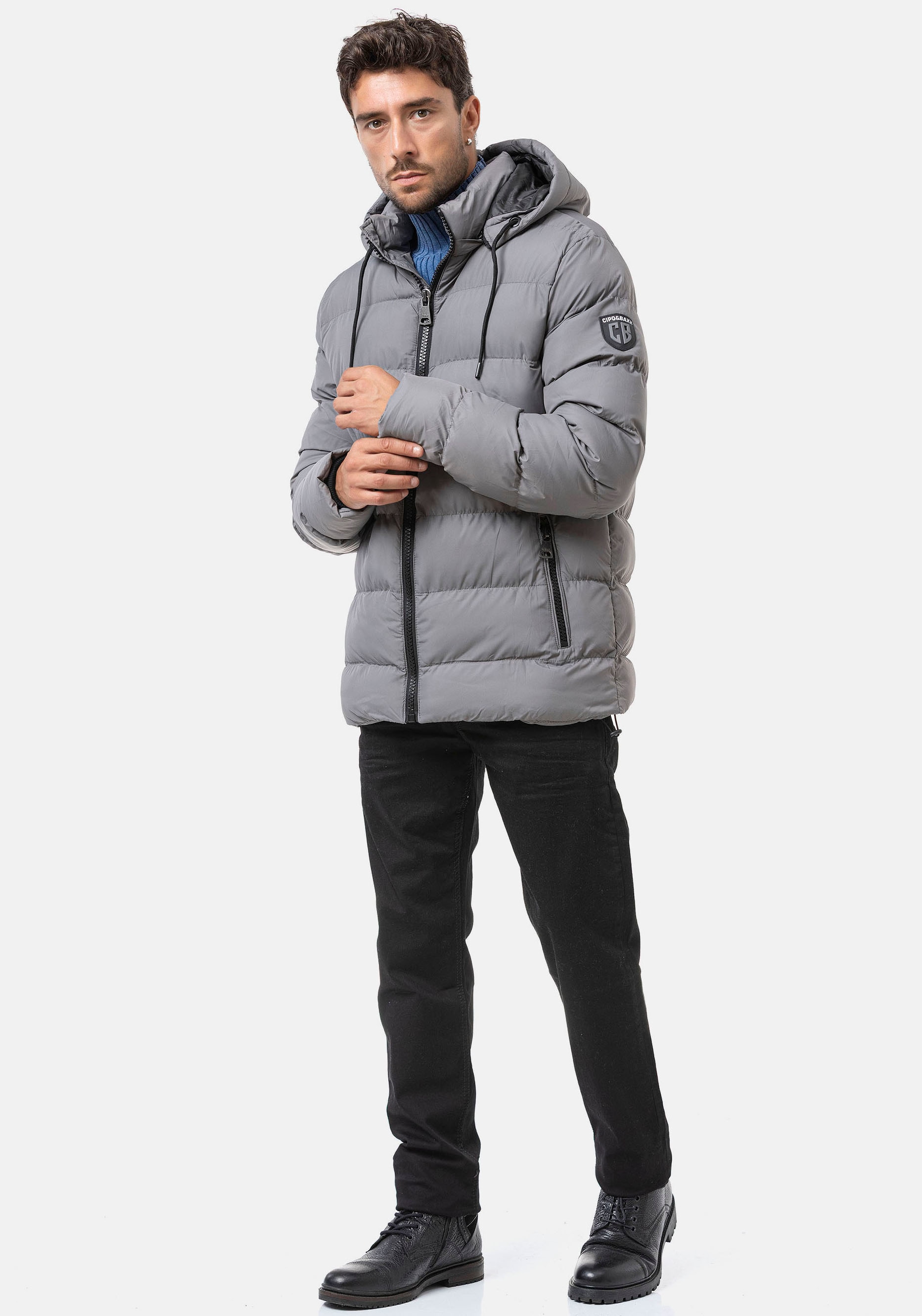 Cipo & Baxx Steppjacke mit Kapuze