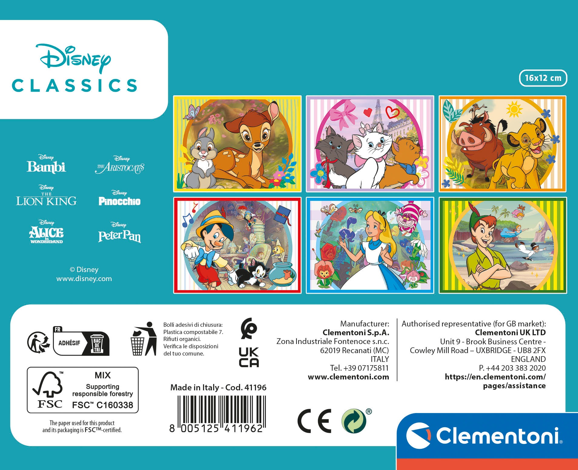 Clementoni® Würfelpuzzle »Disney Classics«, Made in Europe; FSC® - schützt Wald - weltweit