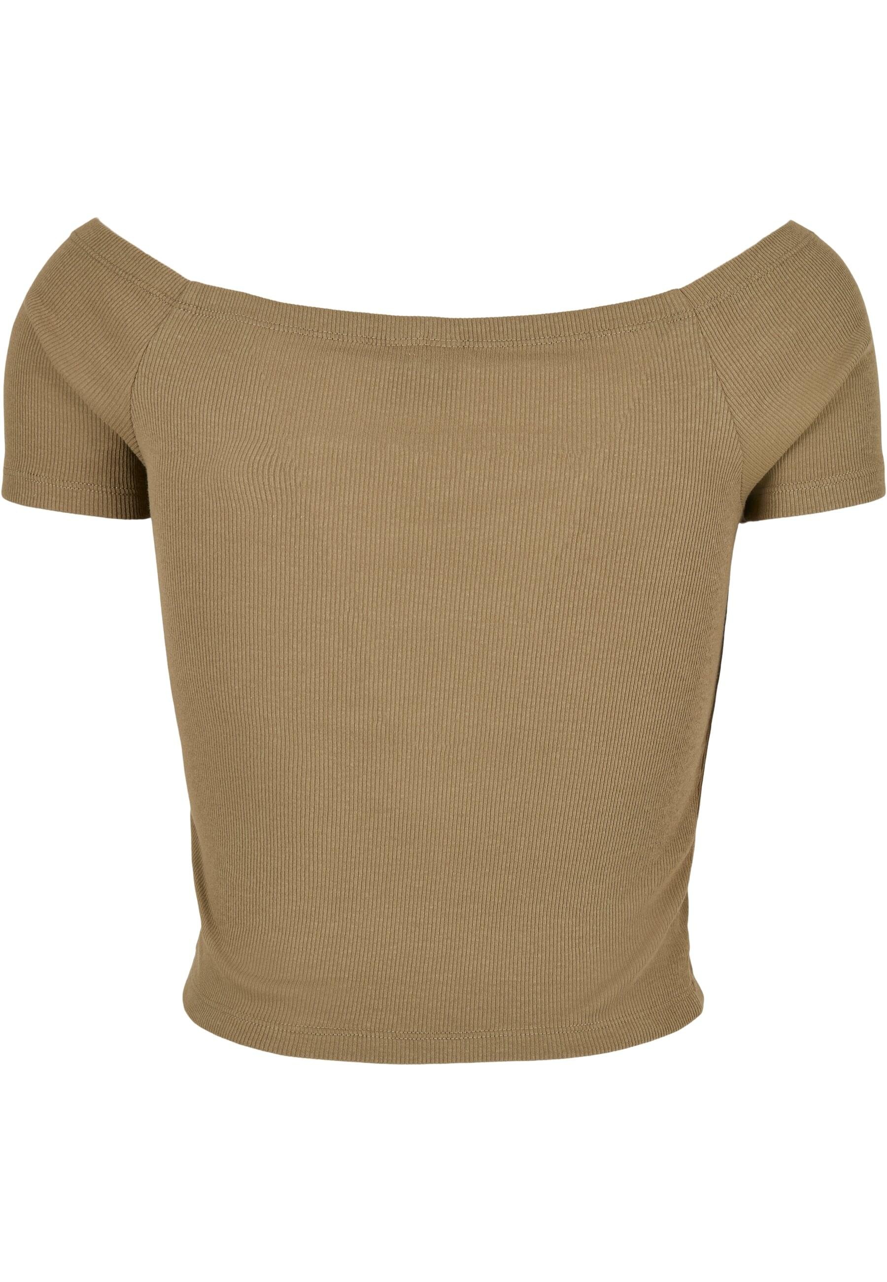 URBAN CLASSICS T-Shirt »Urban Classics Damen Ladies Off Shoulder Rib Tee«