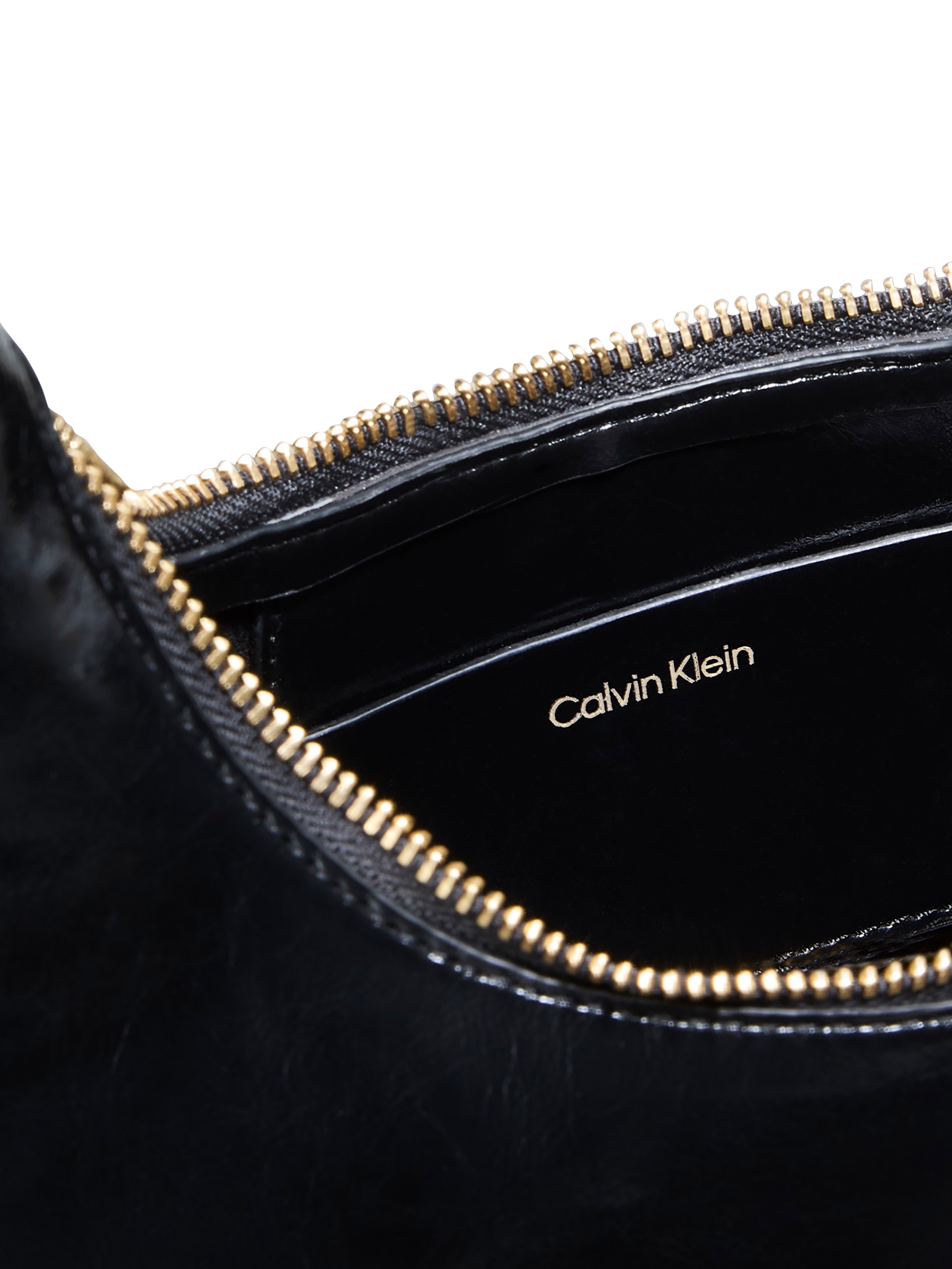 Calvin Klein Schultertasche »FOIL LOGO GLOSSY CONV SHOULDER B« Damen Handtasche mit Logoschriftzug