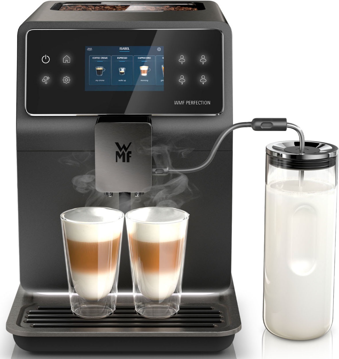 "WMF Kaffeevollautomat ""Perfection 890L CP855815"", schwarz (edelstahl, schwarz), B:28,5cm H:39,5cm T:48cm, Kaffeevollautomaten, intuitive