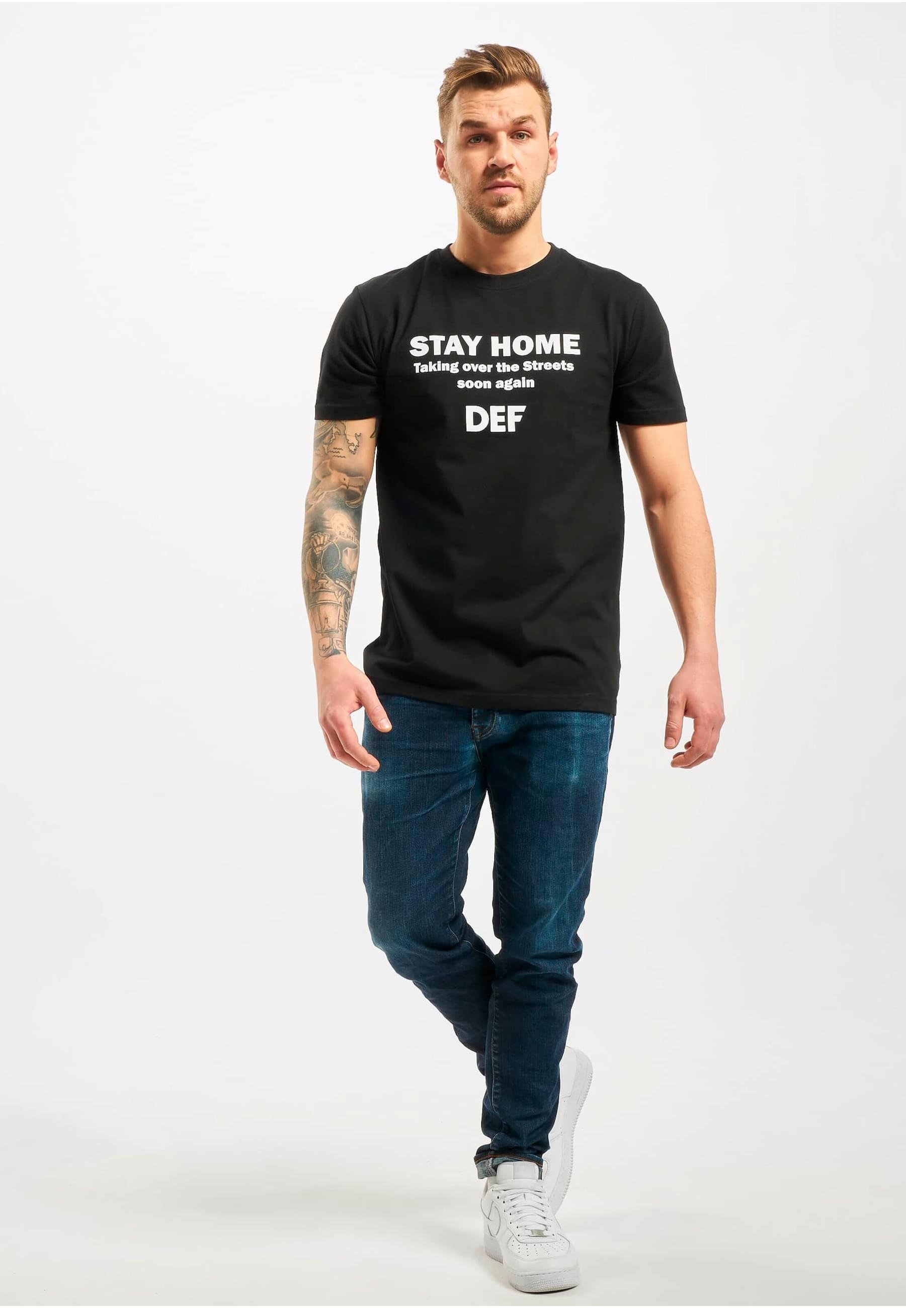 DEF Kurzarmshirt »DEF Herren Stay Home T-Shirt«, (1 tlg.)