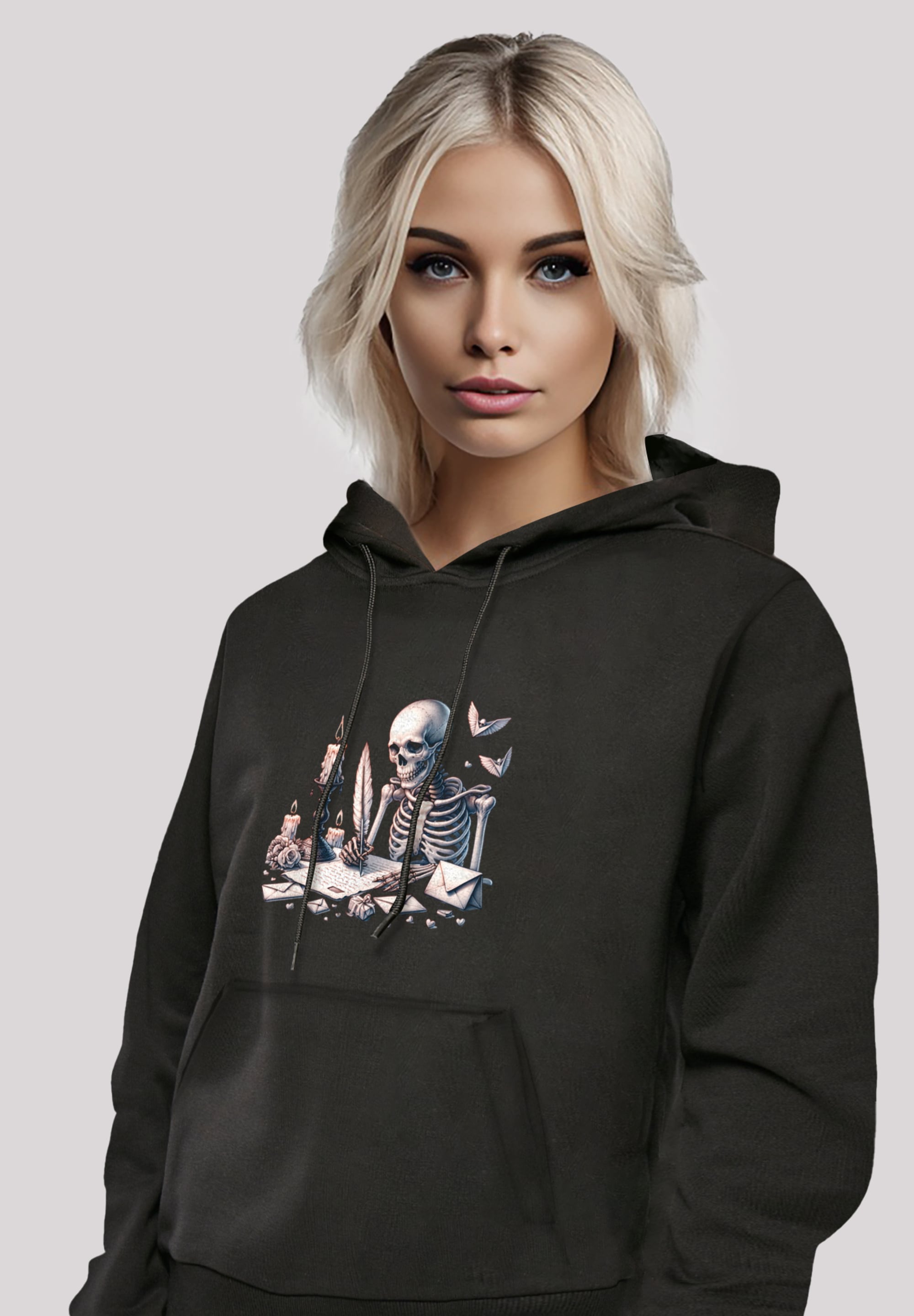 F4NT4STIC Kapuzenpullover »Skelett Liebesbrief Valentinstag«, Premium Qualität