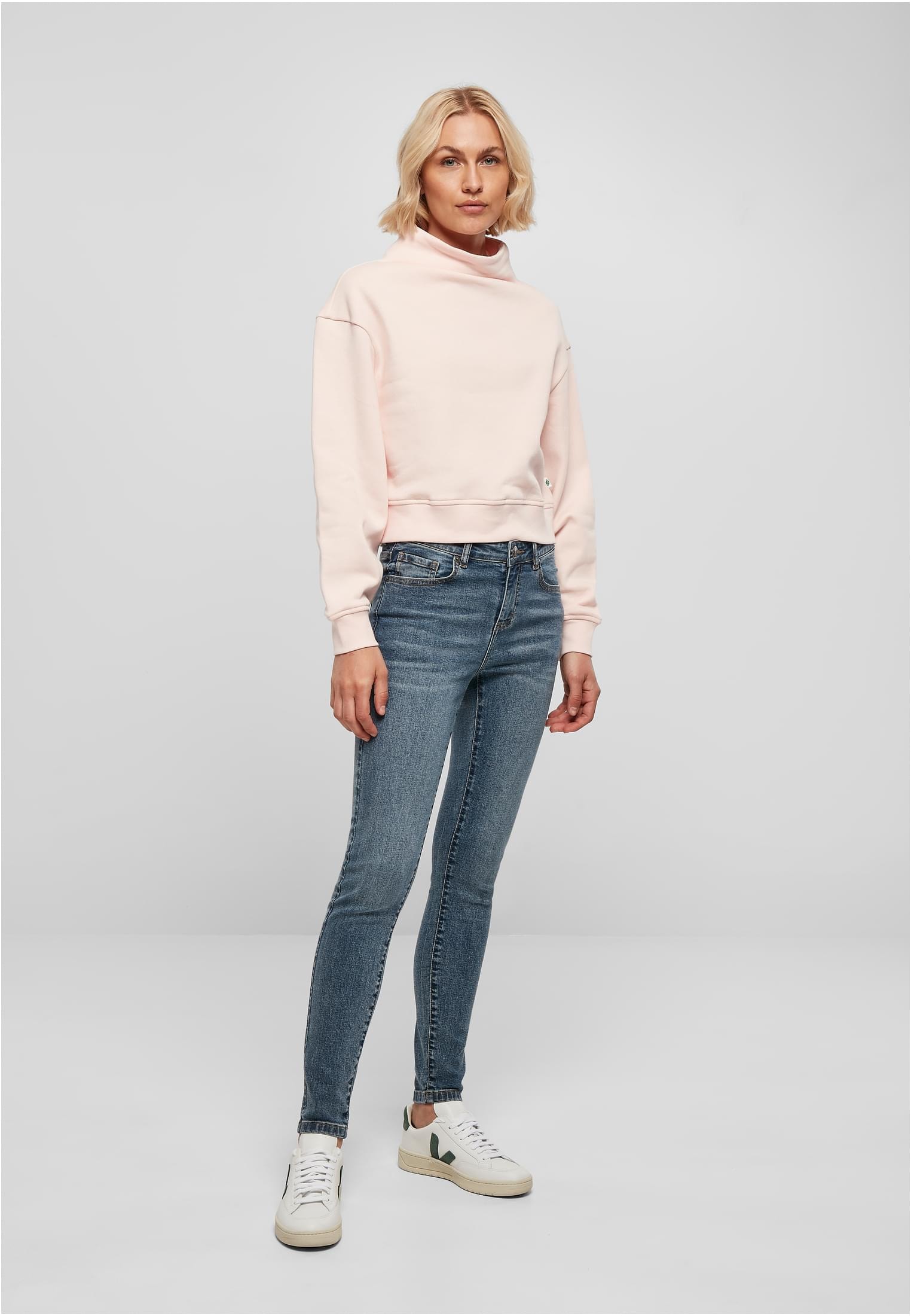 URBAN CLASSICS Sweater »Damen Ladies Organic Short High Neck Crew«, (1 tlg.)  kaufen | BAUR