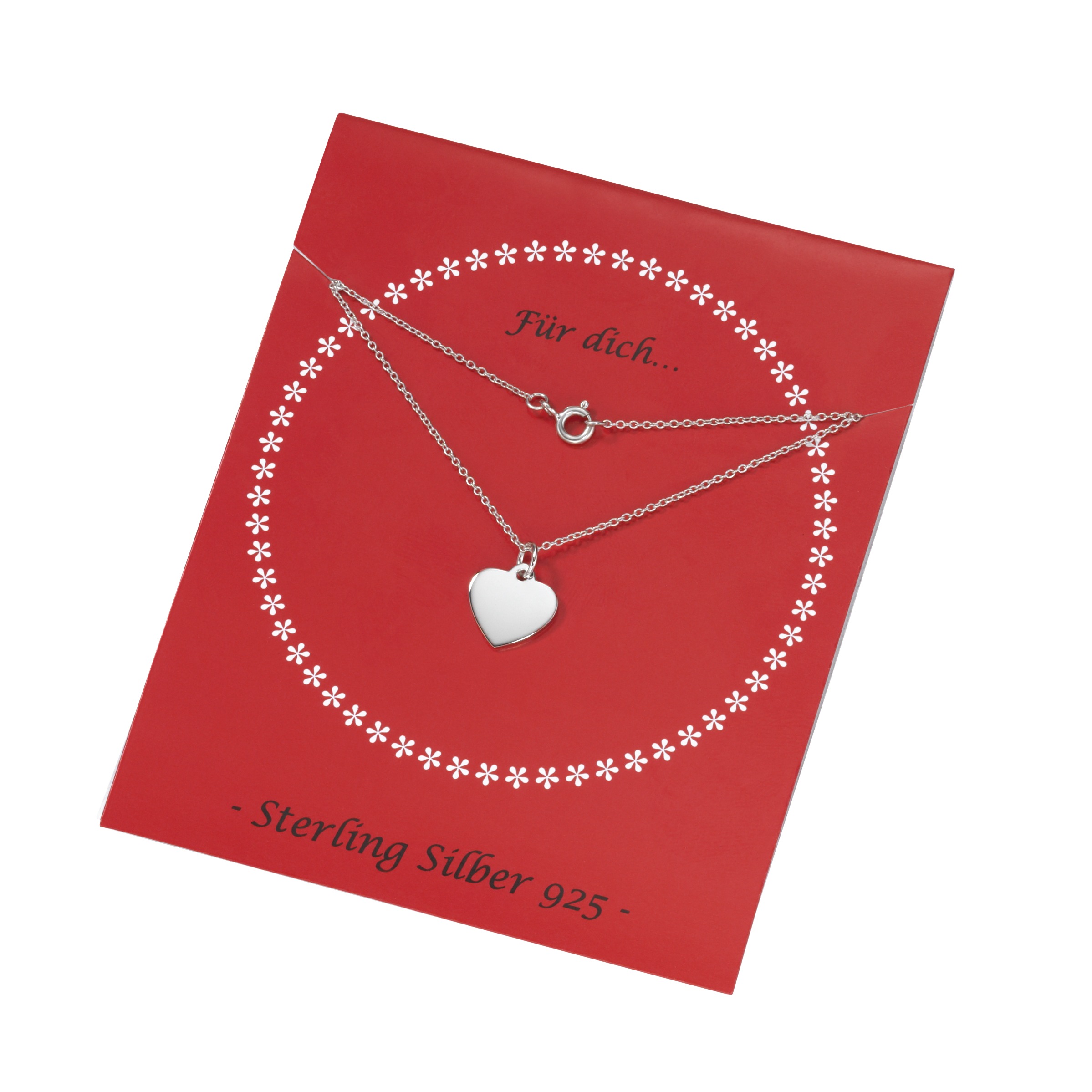 Smart Jewel Kette mit Anhänger »Herz Anhänger, Karte, Silber 925«