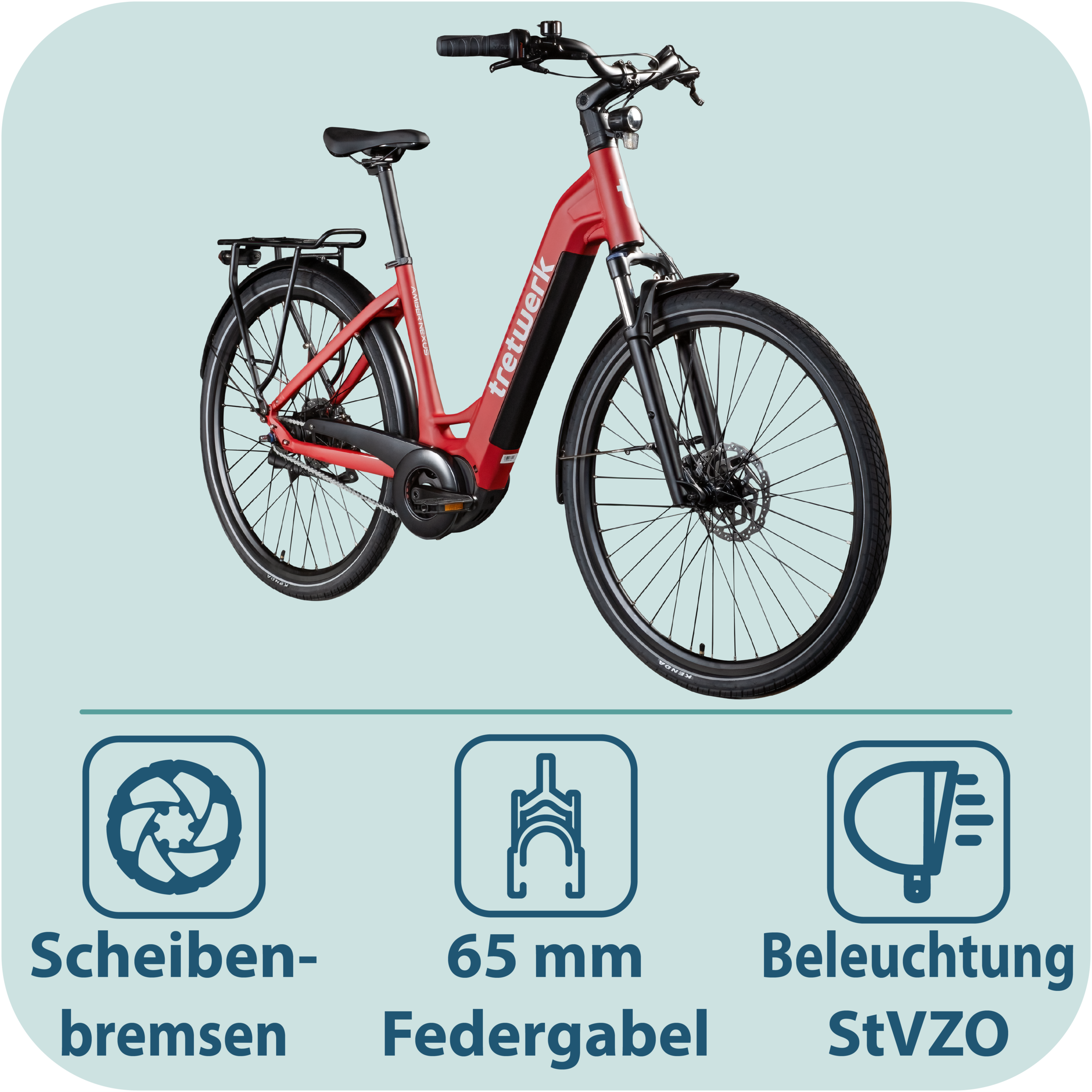 Tretwerk »Amber Nexus« 8 Gang Nabenschaltung Mittelmotor 250 W Tretwerk Amber Nexus E Bike Damen 28 Zoll Elektrofahrrad 155 - 185cm