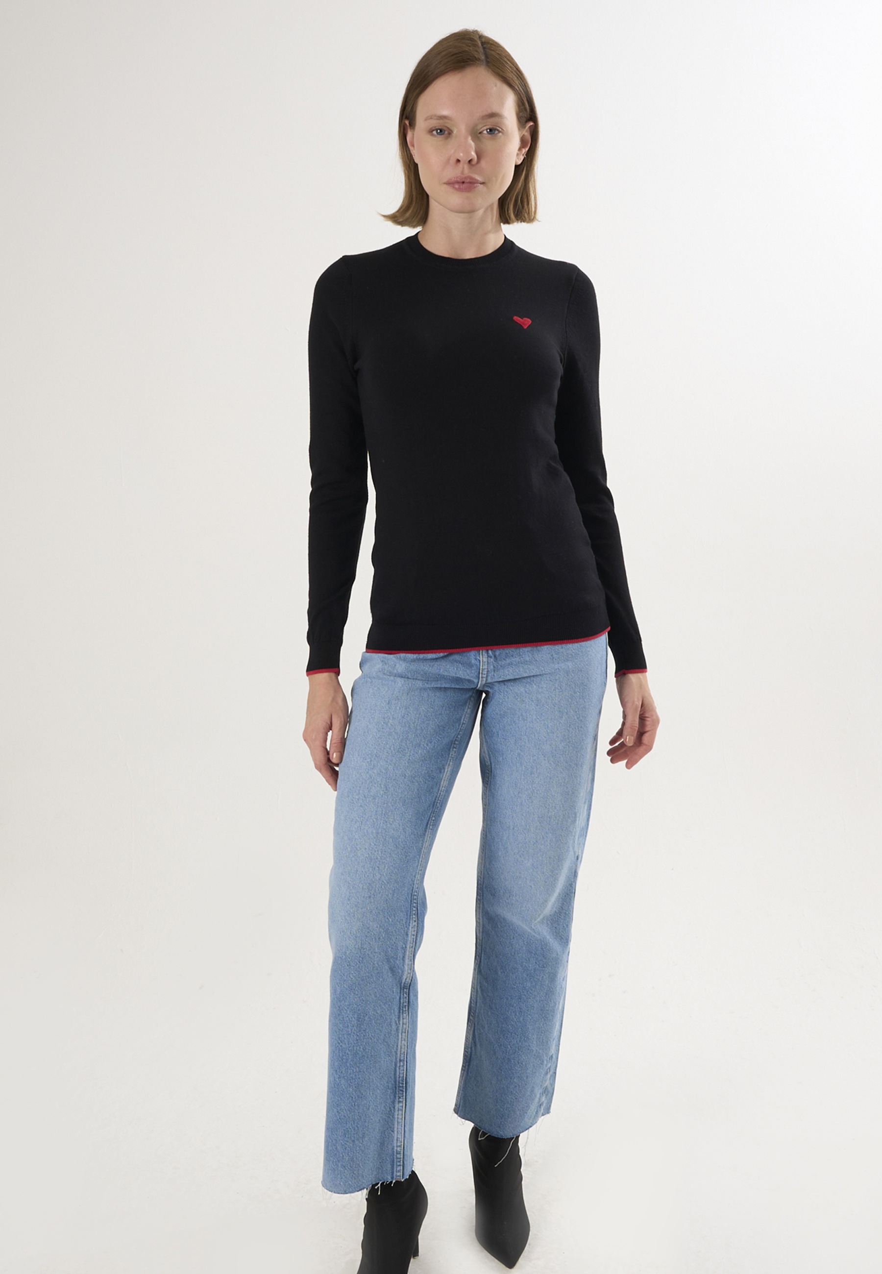 Felix Hardy Rundhalspullover "Strickpullover mit Rundhalsausschnitt" günstig online kaufen