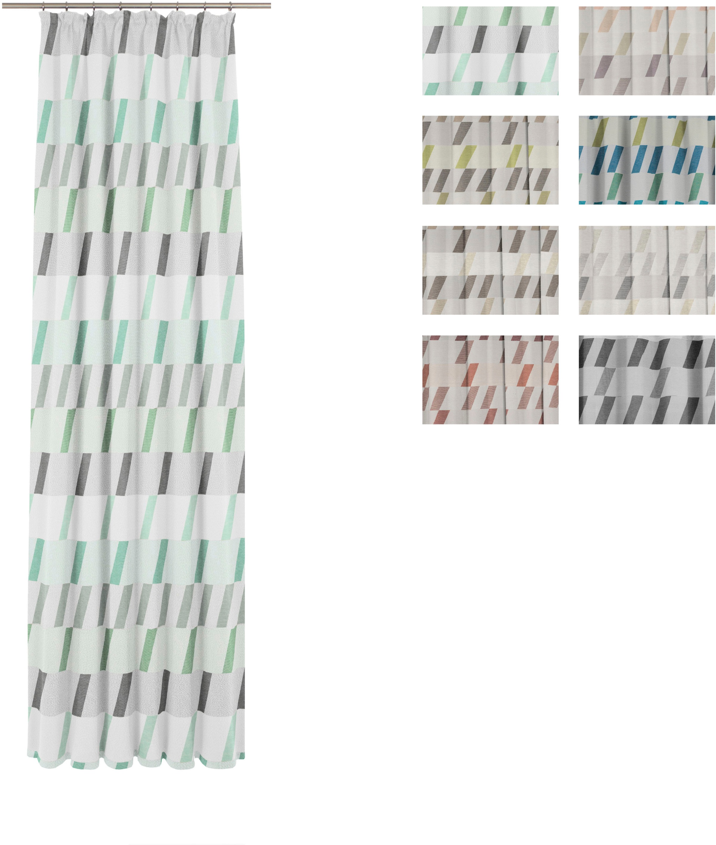 Thumbnail - Wirth Vorhang "Bray" Kräuselband 1 Stk. tlg.