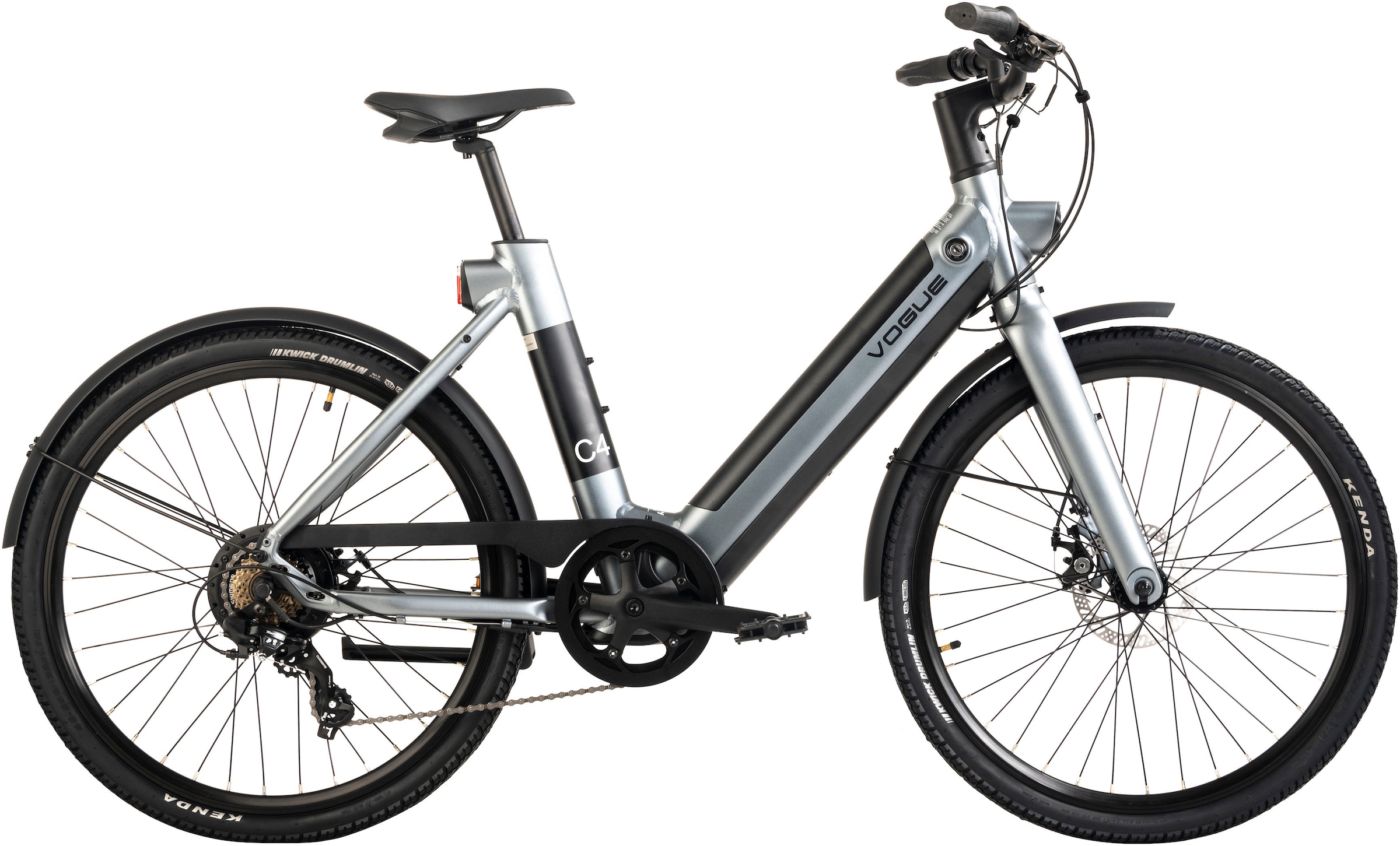 VOGUE BIKE E-Bike "C4", 7 Gang, Shimano, Tourney, Heckmotor 250 W, Pedelec, Elektrofahrrad für Damen u. Herren