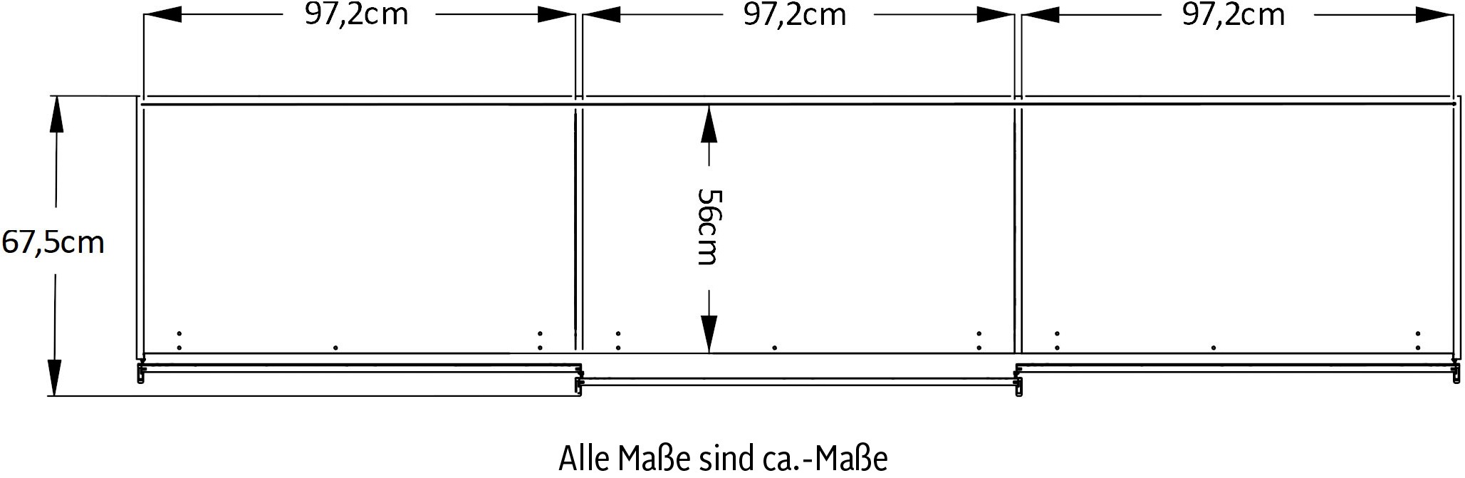STAUD Schwebetürenschrank »Includo, Made in Germany«, Mit vier verschiedenen Ausstattungsvarianten