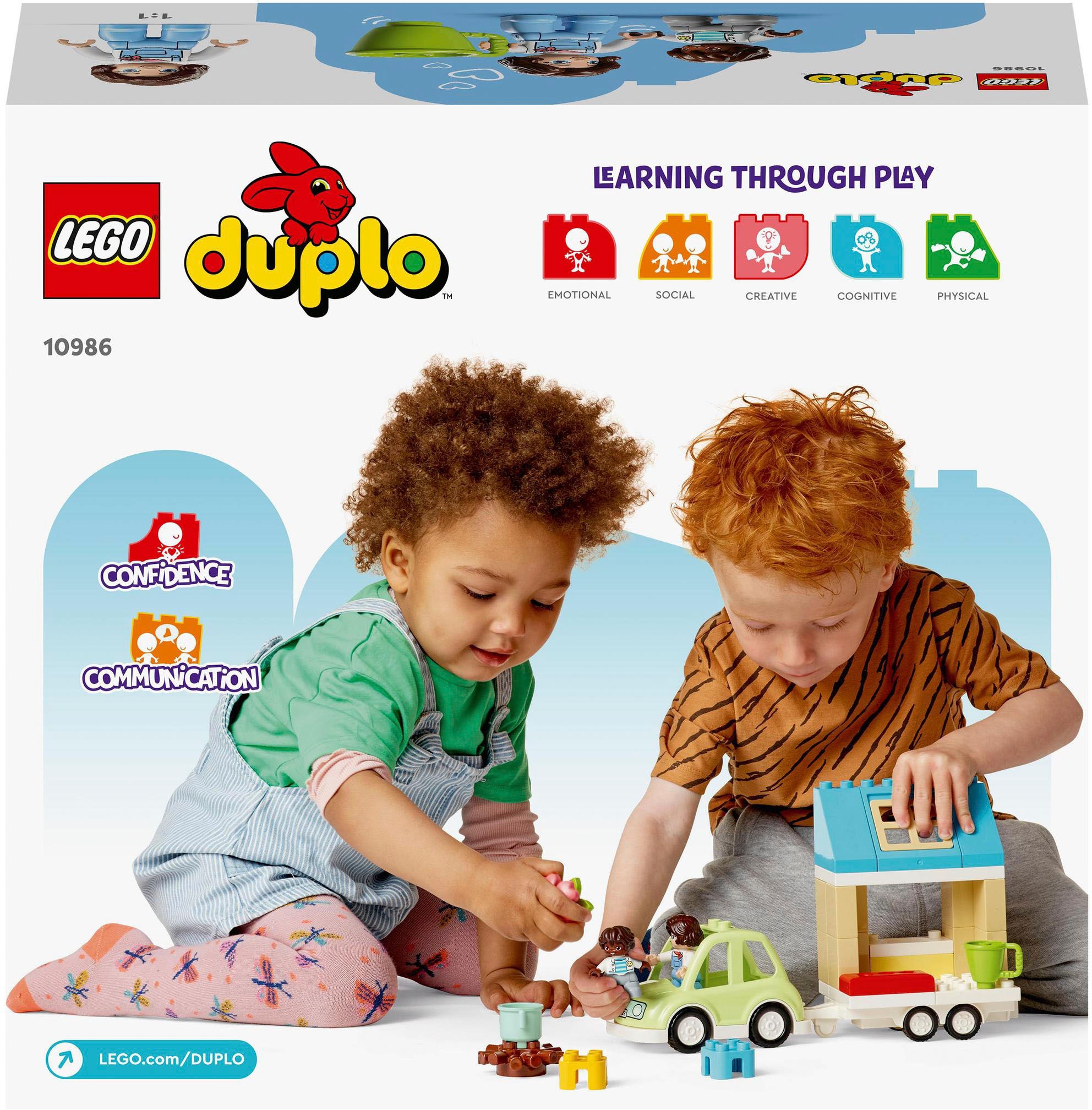 LEGO® Konstruktionsspielsteine »Zuhause auf Rädern (10986), LEGO® DUPLO Town«, (31 St.), Made in Europe