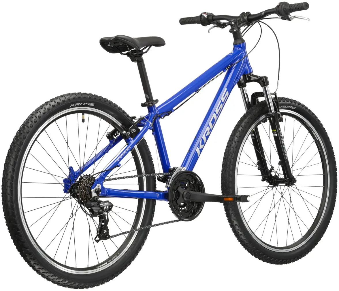 Thumbnail - Kross Mountainbike "KROSS MTB Hardtail Hexagon 1.0 26" blau 21 Gänge" 21 Gang Shimano TOURNEY TX800 Schaltwerk Kettensch...