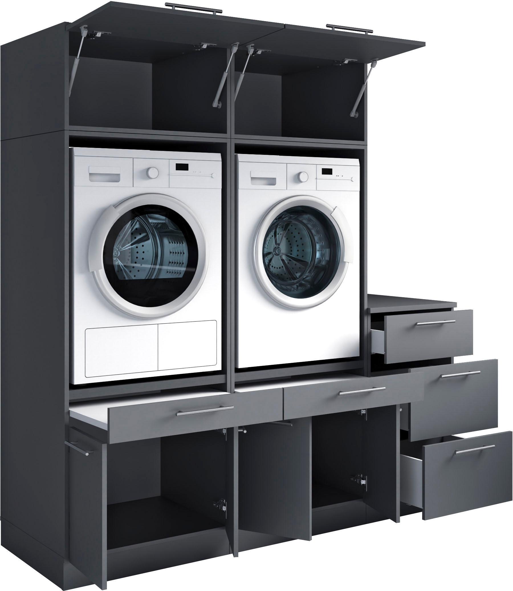 Laundreezy Mehrzweckschrank-Set »Laundreezy, 5-tlg. Mehrzweckschrank-Set B/H/T 186/200/68 cm« 5 Stk. tlg.