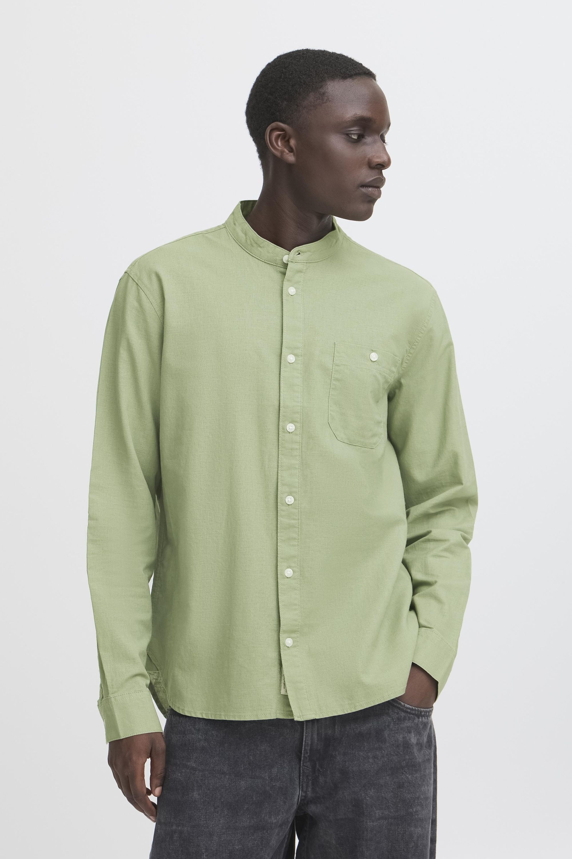 Blend Leinenhemd "BHBAY", Stilvolles Langarmhemd aus Leinenmix mit Brusttas günstig online kaufen