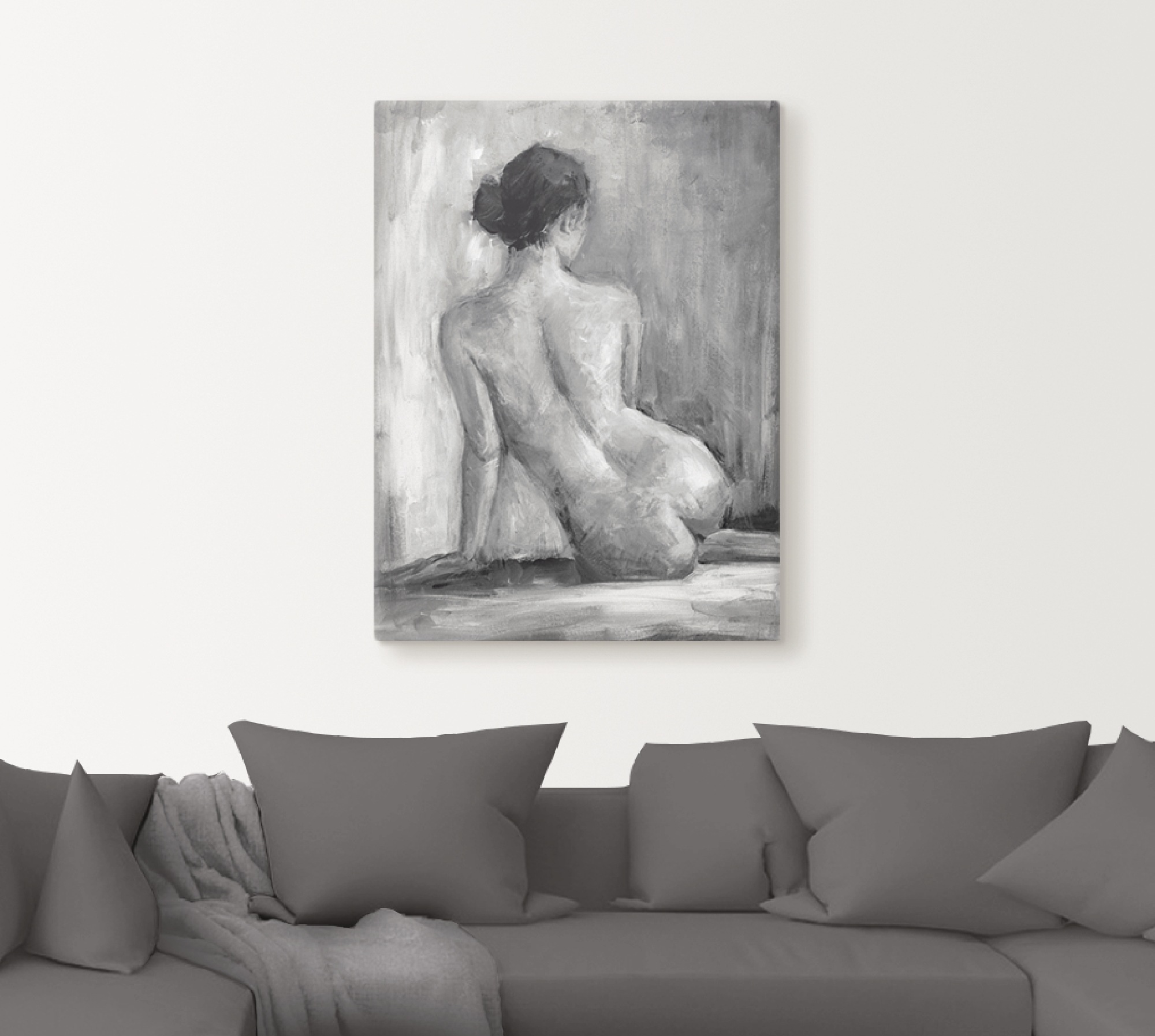 Artland Wandbild "Figur in schwarz & weiß I" Frau 1 Stk. tlg. als Alubild, günstig online kaufen