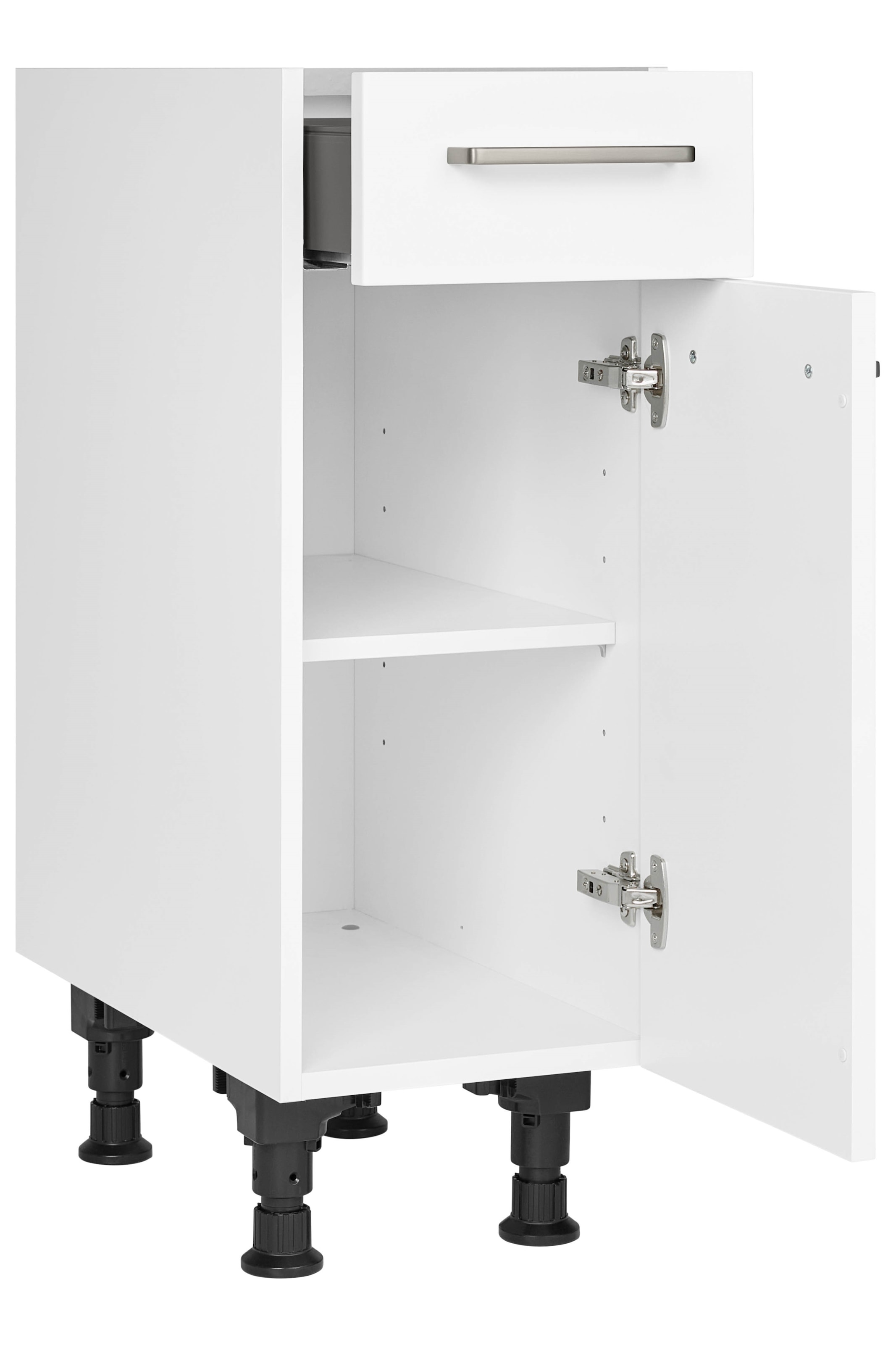 nobilia® Unterschrank »"Touch", Ausrichtung wählbar, vormontiert, in den Breiten 30, 45 und«, 60 cm Breite, mit höhenverstellbaren Sockelfüßen, vormontiert