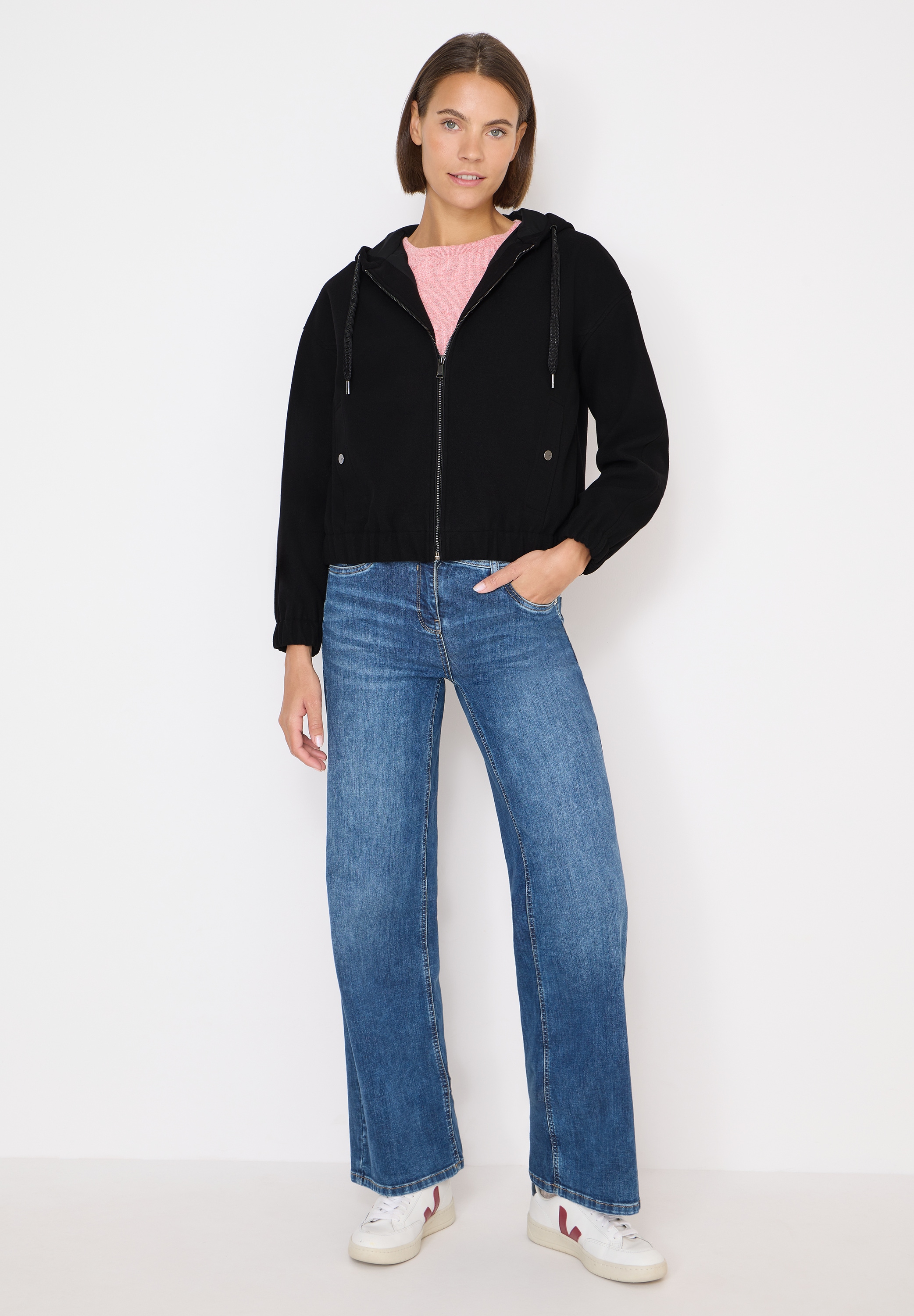 Cecil Blouson mit Kapuze mit Elastiksaum