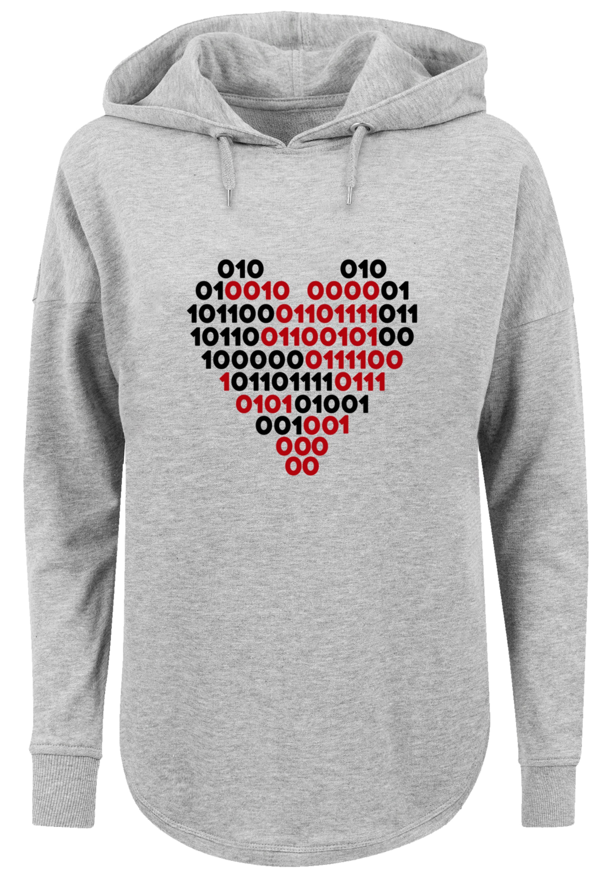 F4NT4STIC Kapuzenpullover »I love you 01001001 Binary Code Herz Valentinstag«, Premium Qualität