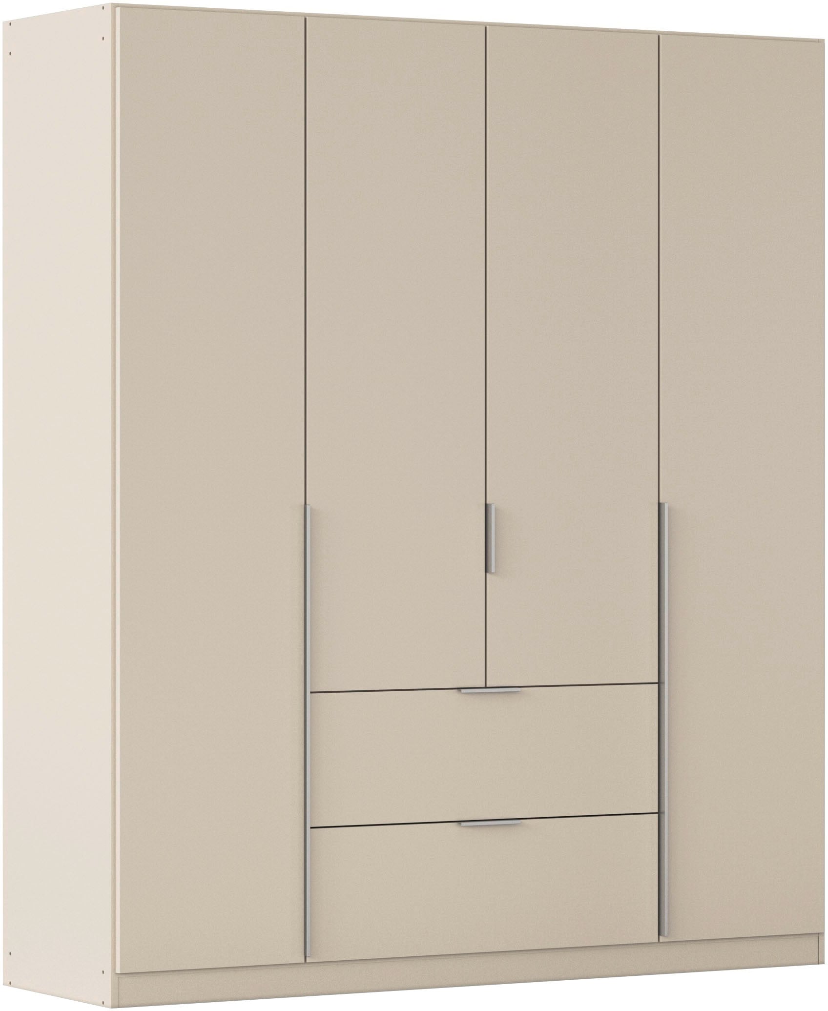 OTTO home Drehtürenschrank "Kleiderschrank Schrank Garderobe AGORDO mit Dekor- oder Hochglanzfront" in zwei Griff-Farben, Breite 181 cm, mit Außenschubkästen, Serie in 7 Breiten und 2 Höhen MADE IN GERMANY