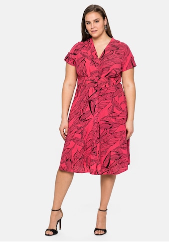 sheego by Joe Browns Blusenkleid, mit Allover-Blätterdruck kaufen