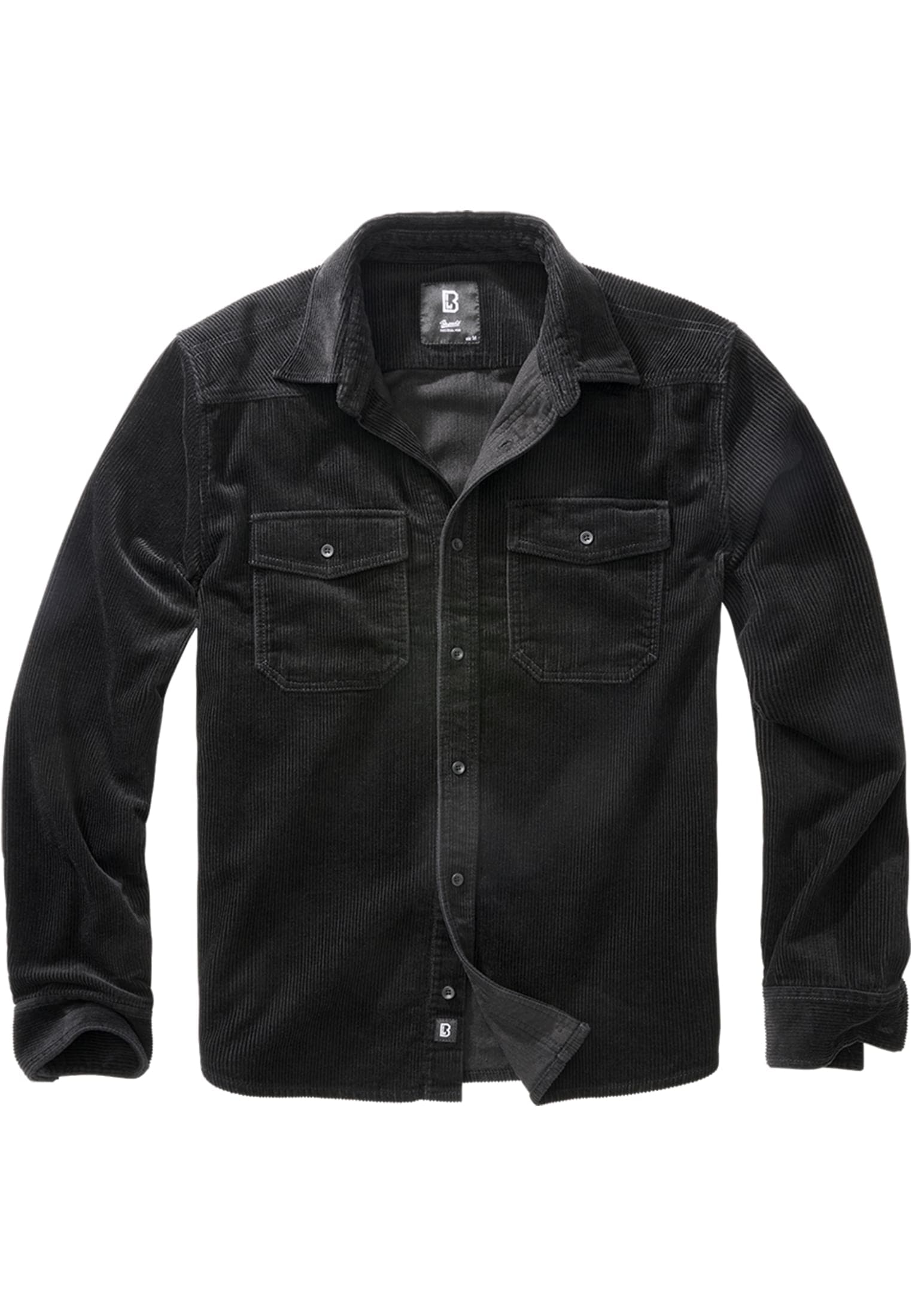 Langarmhemd »Brandit Herren Corduroy Classic Shirt Long Sleeve«, (1 tlg.)