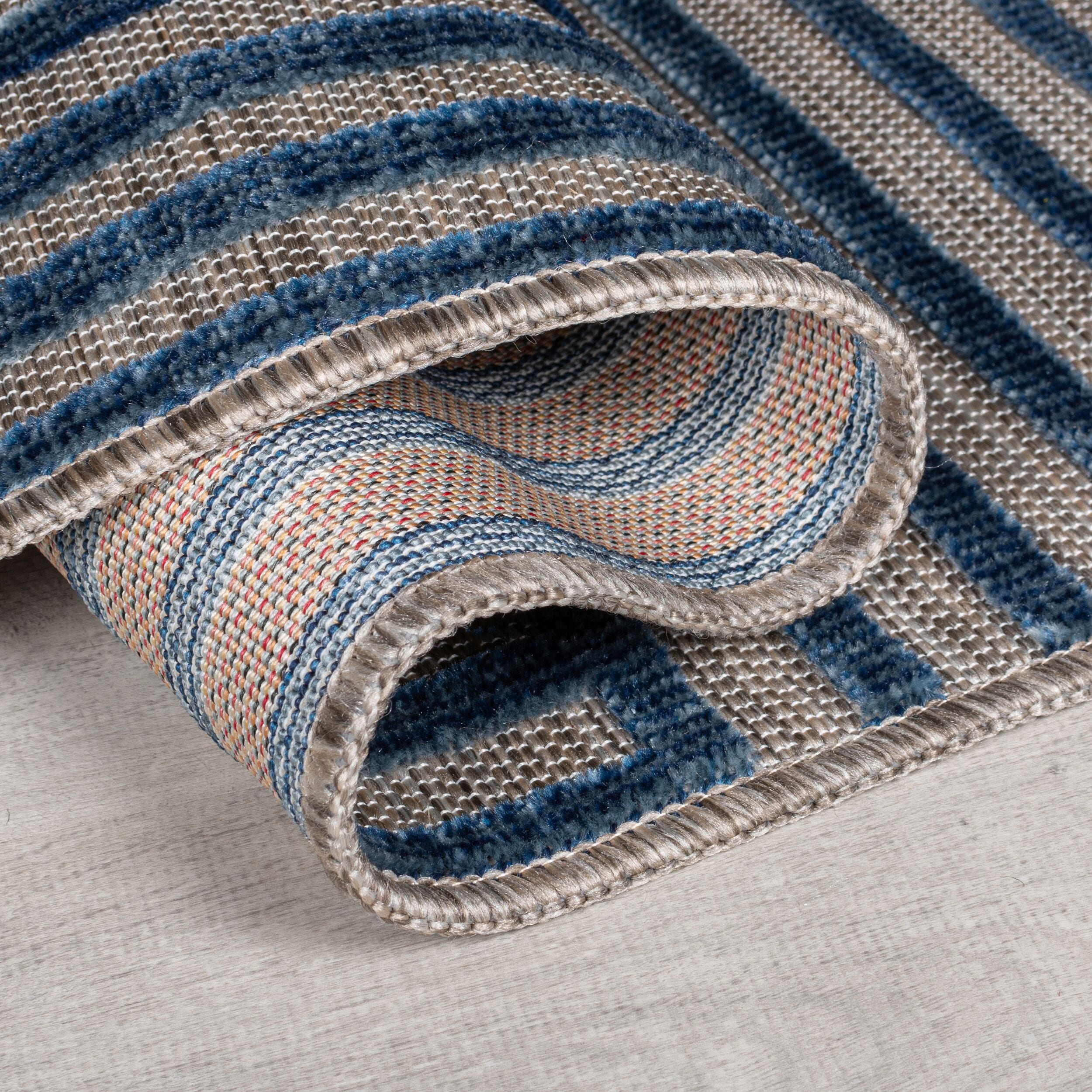 Thumbnail - FLAIR RUGS Teppich "Vigo Blocks", rechteckig, 4 mm Höhe, Vigo Blocks Indoor Outdoor-Teppich