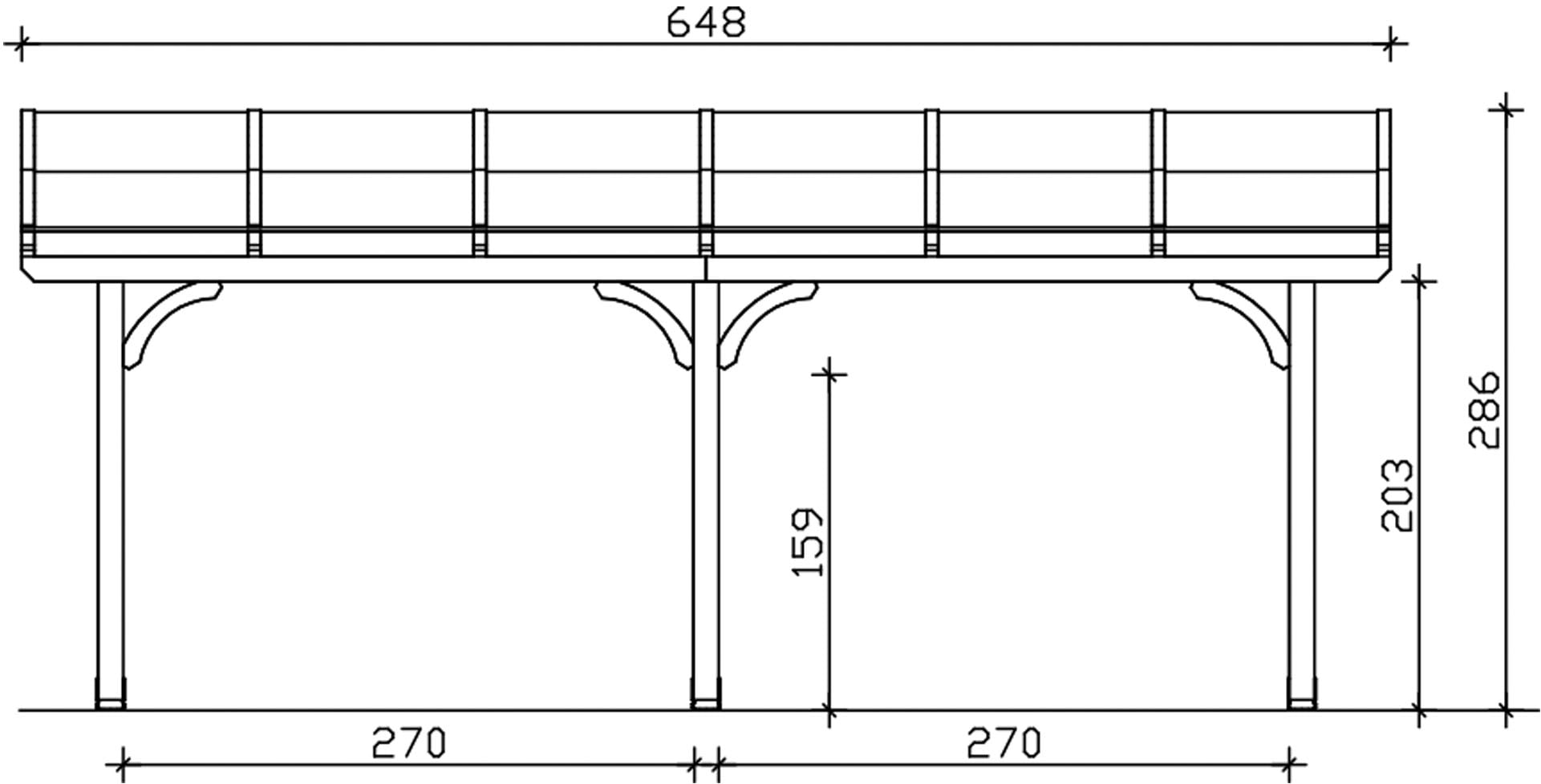 Skanholz Terrassendach »Venezia« Leimholz
