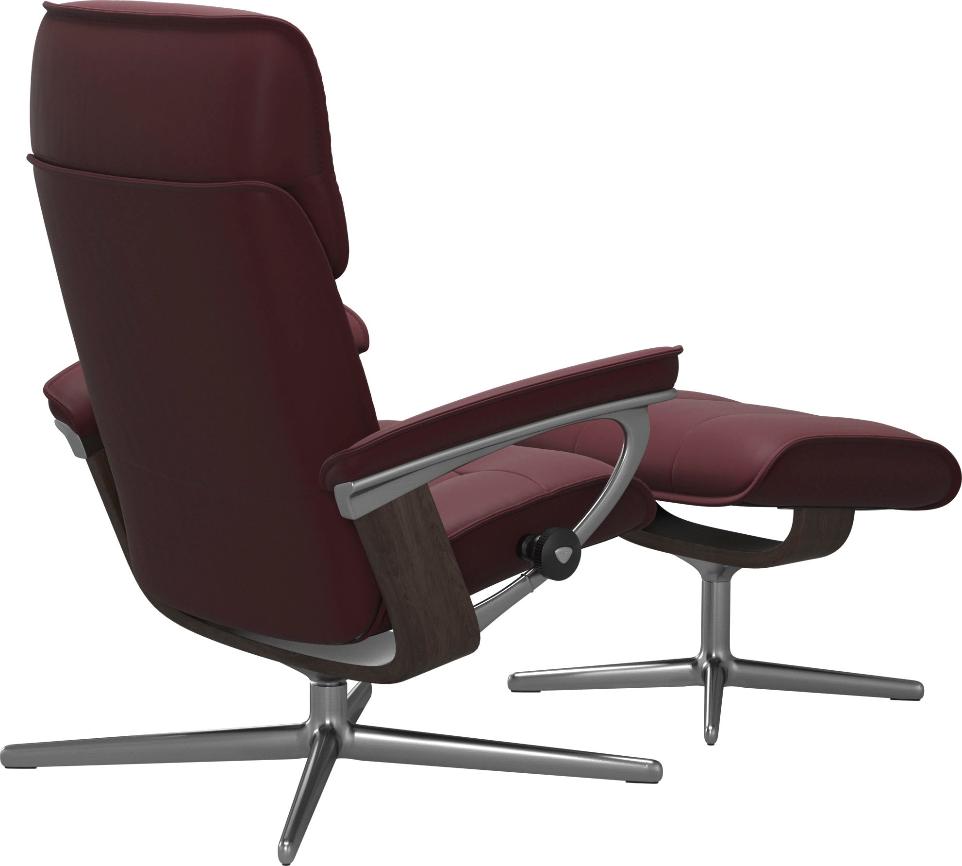Stressless® Relaxsessel »Admiral«, (Set, Relaxsessel inkl. Hocker), mit Cross Base, Größe M & L, Holzakzent Wenge