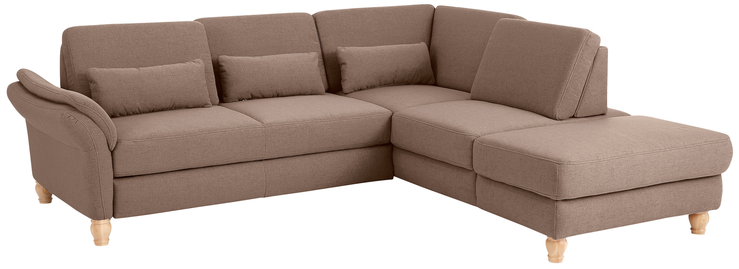 Home affaire Ecksofa »Palace L-Form«, incl. Sitztiefenverstellung, wahlweise mit Bettfunktion und Stauraum