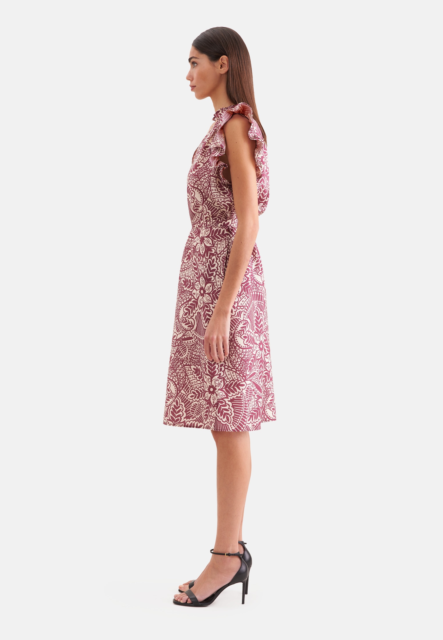 seidensticker Sommerkleid Ohne Arm V-Neck Druck