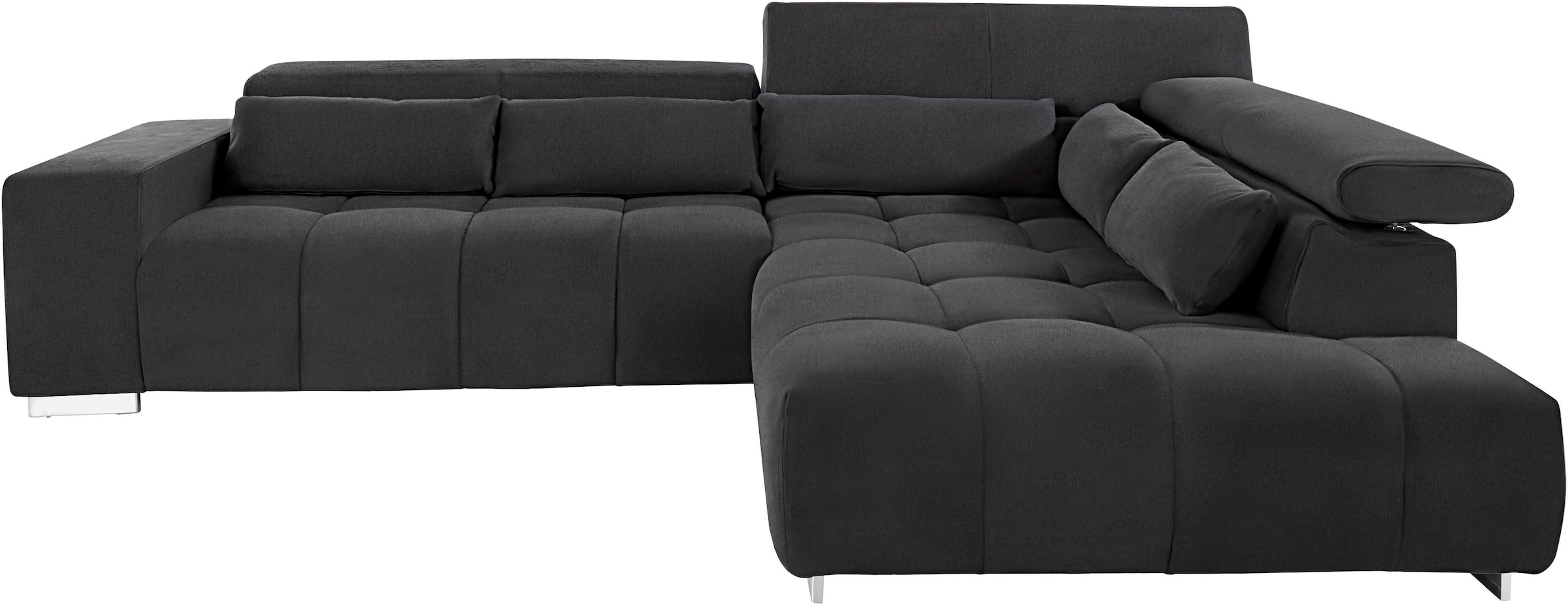 COTTA Ecksofa »Orion L-Form«, mit Kopfteilverstellung & 5 Nierenkissen