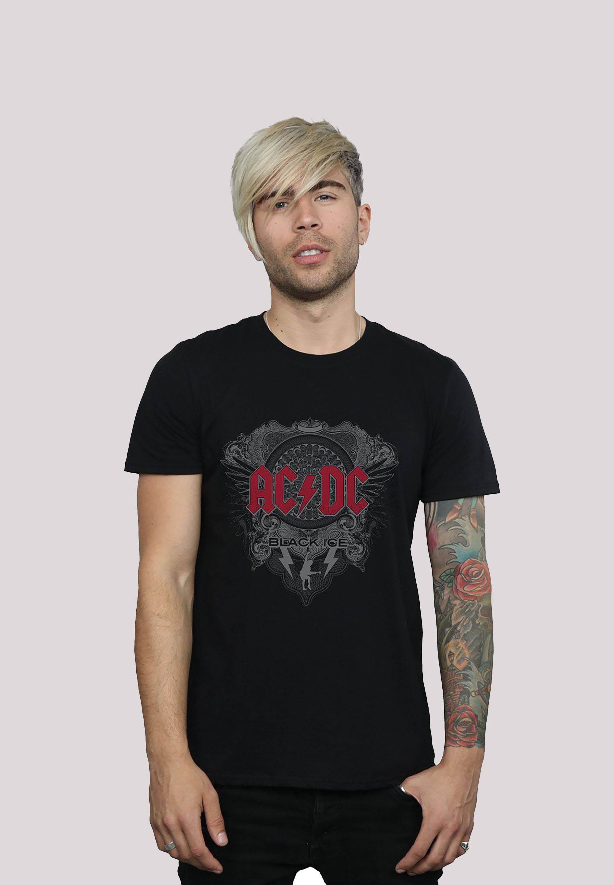 T-Shirt »AC/DC Black Ice Red«, Herren,Premium Merch,Regular-Fit,Basic,Bandshirt